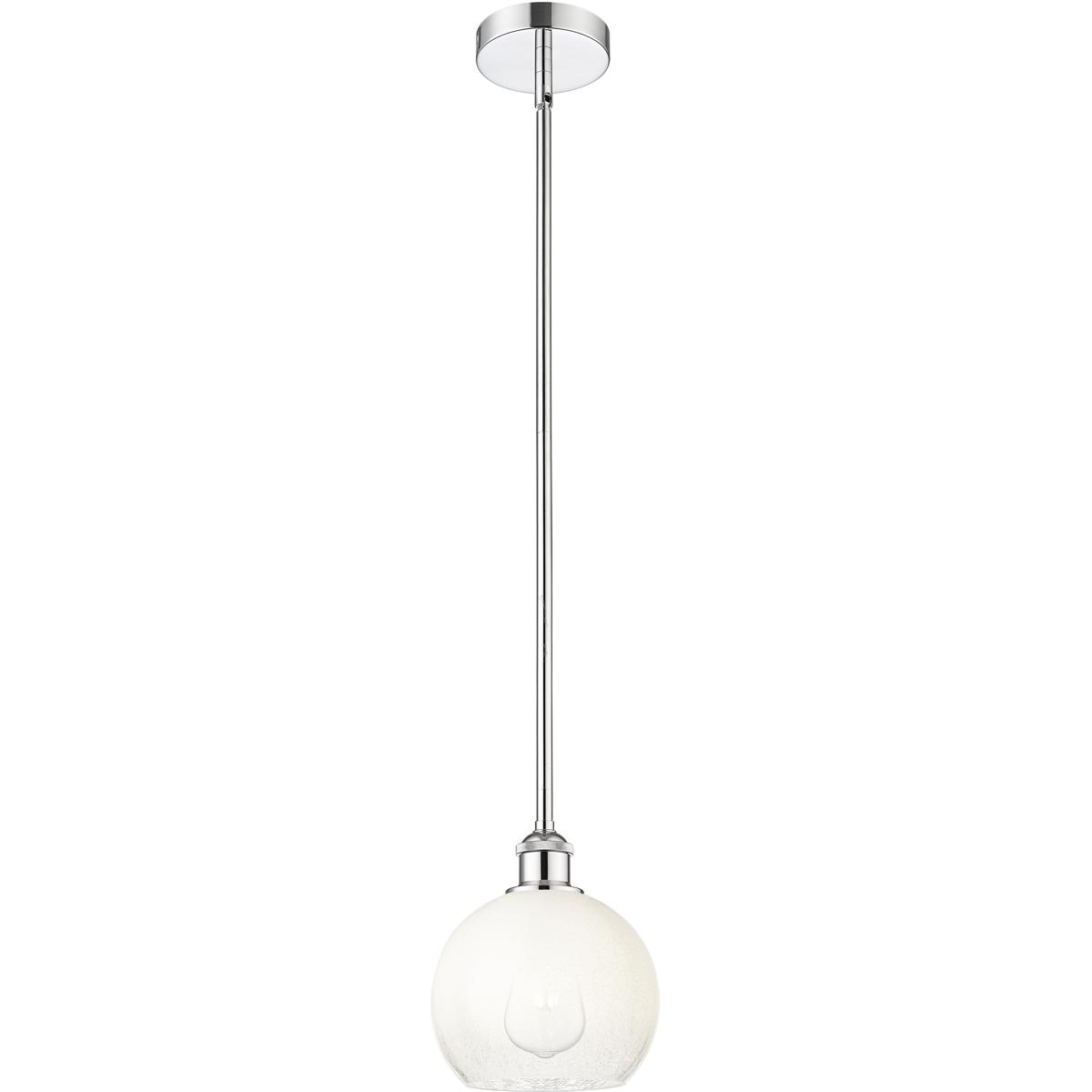 Innovations Lighting 616-1S-PC-G483-8OP Edison Brookhaven Globe 1 Light 7.88 inch Polished Chrome Mini Pendant Ceiling Light in Opal Glass