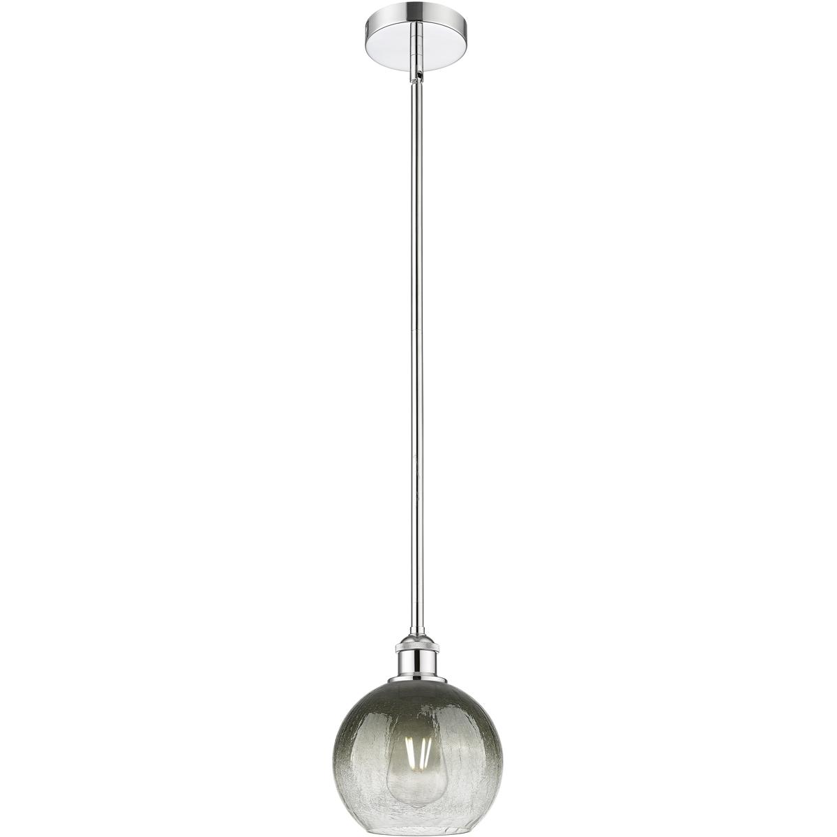 Innovations Lighting 616-1S-PC-G483-8SL Edison Brookhaven Globe 1 Light 7.88 inch Polished Chrome Mini Pendant Ceiling Light in Slate Glass