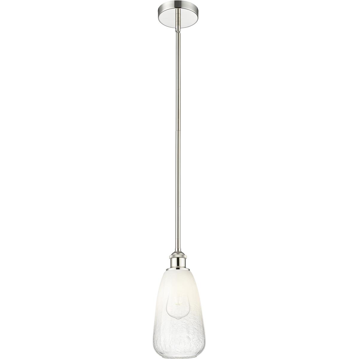 Innovations Lighting 616-1S-SG-G480-6OP Edison Brookhaven Almond 1 Light 6 inch Satin Gold Mini Pendant Ceiling Light in Opal Glass