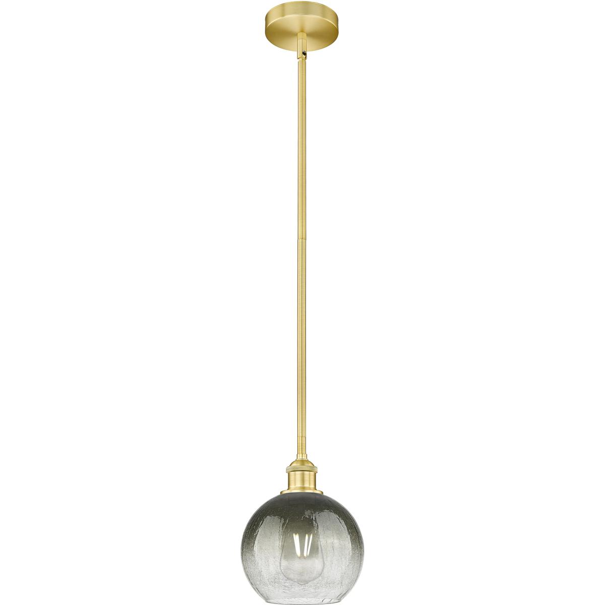 Innovations Lighting 616-1S-SG-G483-8SL Edison Brookhaven Globe 1 Light 7.88 inch Satin Gold Mini Pendant Ceiling Light in Slate Glass