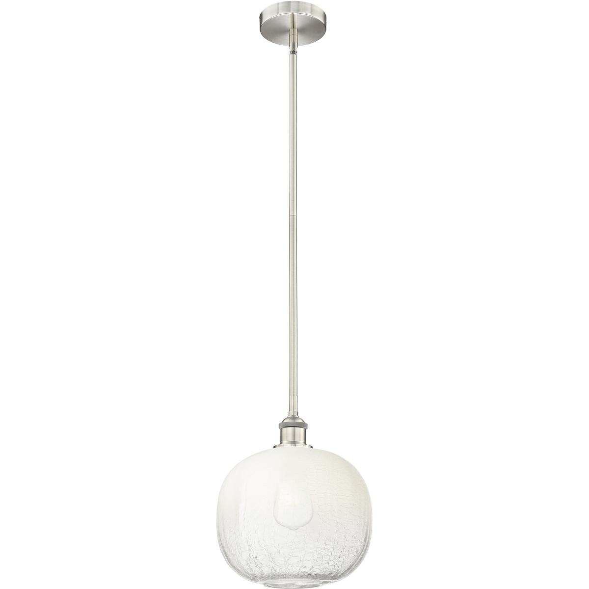 Innovations Lighting 616-1S-SN-G481-10OP Edison Brookhaven Sphere 1 Light 10.5 inch Brushed Satin Nickel Mini Pendant Ceiling Light in Opal Glass