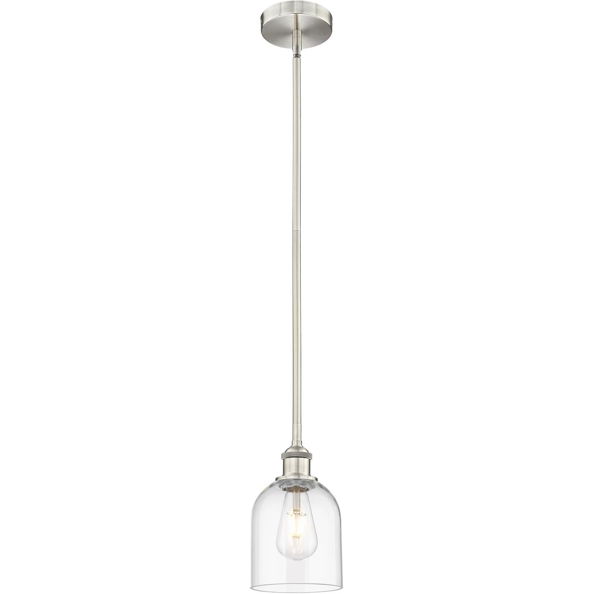 Innovations Lighting 616-1S-SN-G558-6CL Edison Bella 1 Light 5.5 inch Brushed Satin Nickel Stem Hung Mini Pendant Ceiling Light