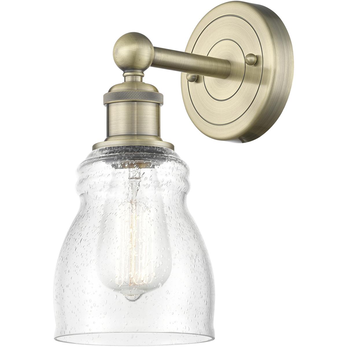 Innovations Lighting 616-1W-AB-G394 Ellery Sconce Wall Light in Antique Brass, Seedy