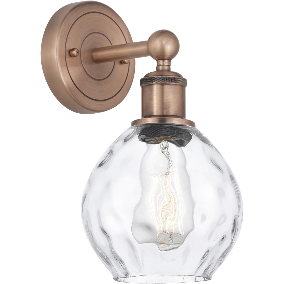 Innovations Lighting 616-1W-AC-G362 Waverly Sconce Wall Light in Antique Copper