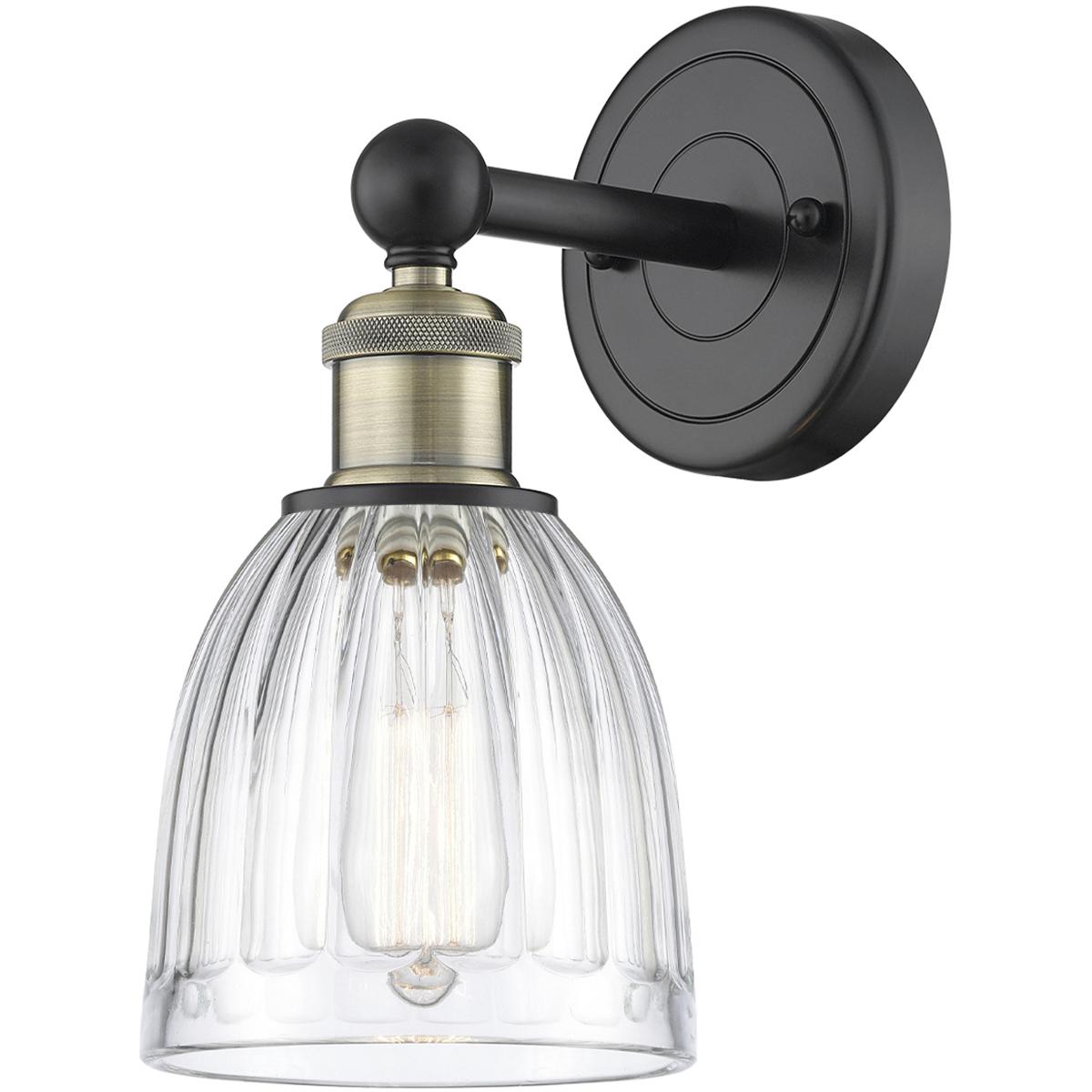 Innovations Lighting 616-1W-BAB-G442 Brookfield Sconce Wall Light in Black Antique Brass, Clear
