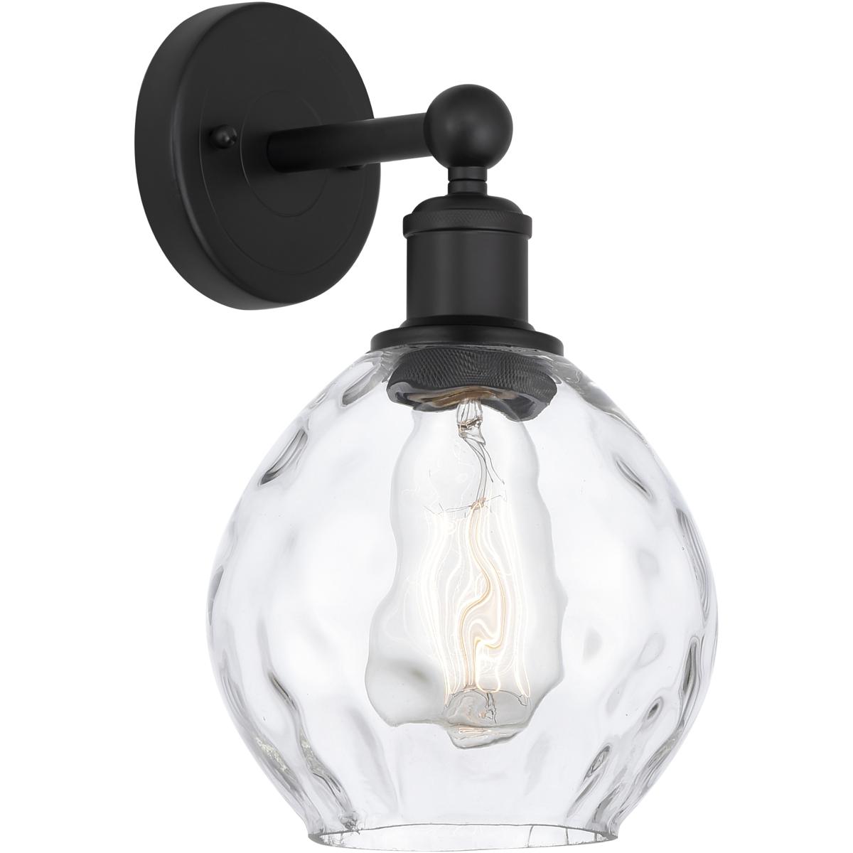 Innovations Lighting 616-1W-BK-G362 Edison Waverly 1 Light 6 inch Matte Black Sconce Wall Light