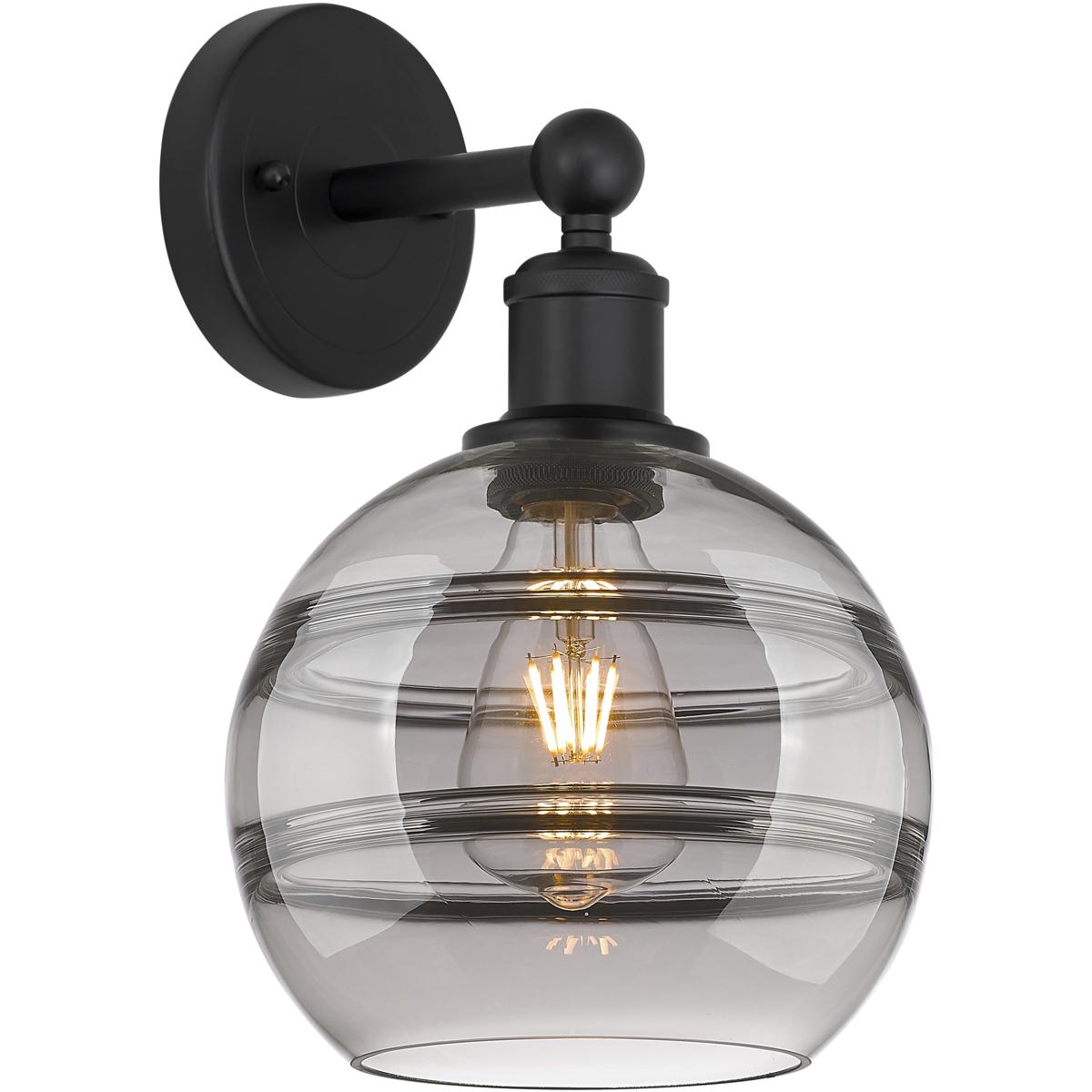 Innovations Lighting 616-1W-BK-G556-8SM Edison Rochester 1 Light 8 inch Matte Black Sconce Wall Light