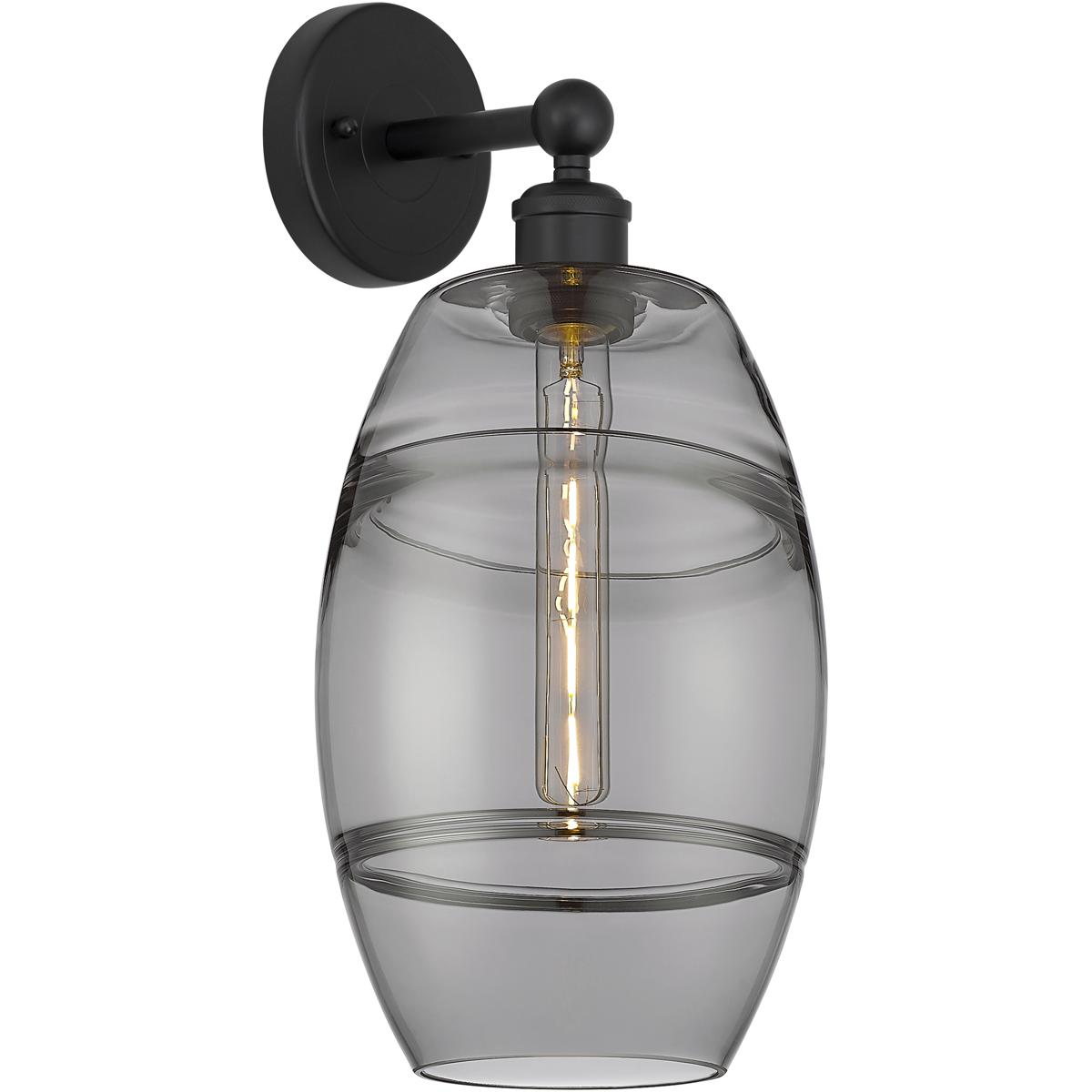 Innovations Lighting 616-1W-BK-G557-8SM Edison Vaz 1 Light 8 inch Matte Black Sconce Wall Light