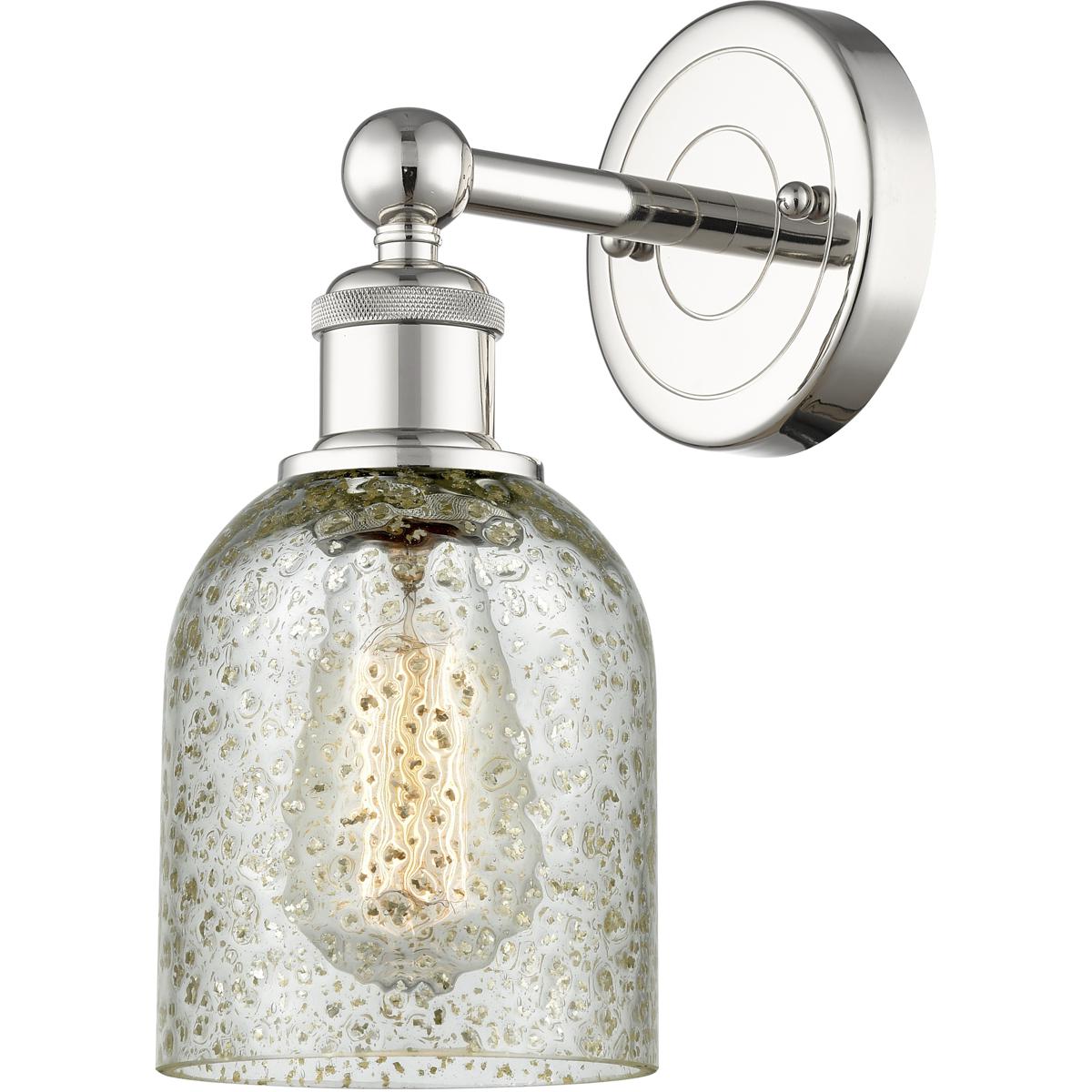 Innovations Lighting 616-1W-PN-G259 Caledonia Sconce Wall Light in Polished Nickel, Mica