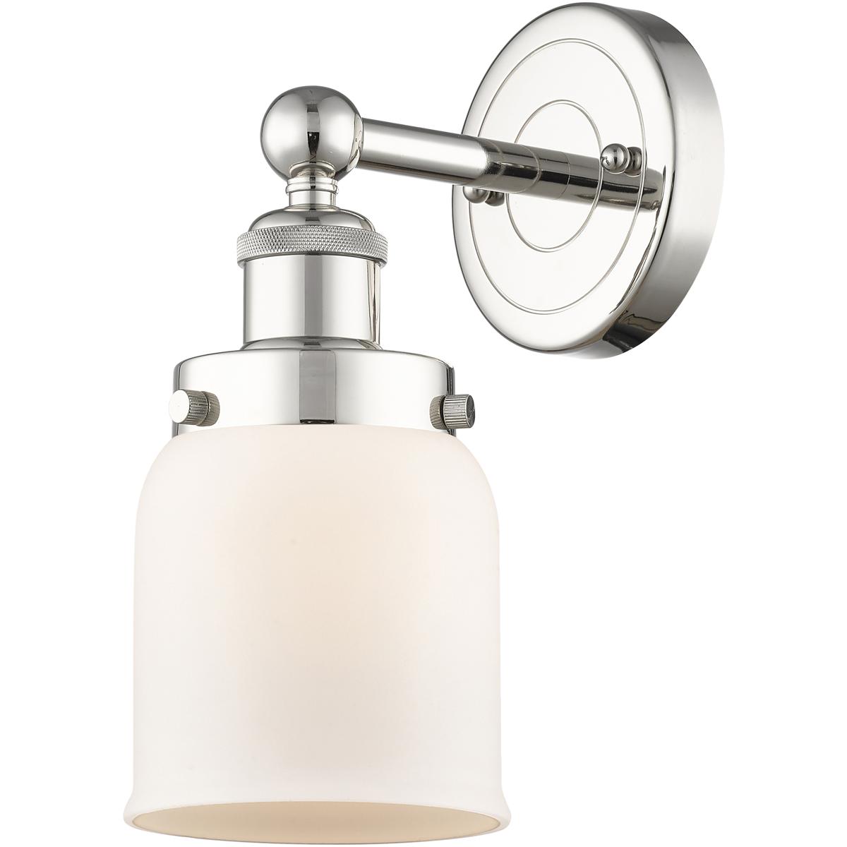 Innovations Lighting 616-1W-PN-G51 Bell Sconce Wall Light in Polished Nickel, Matte White