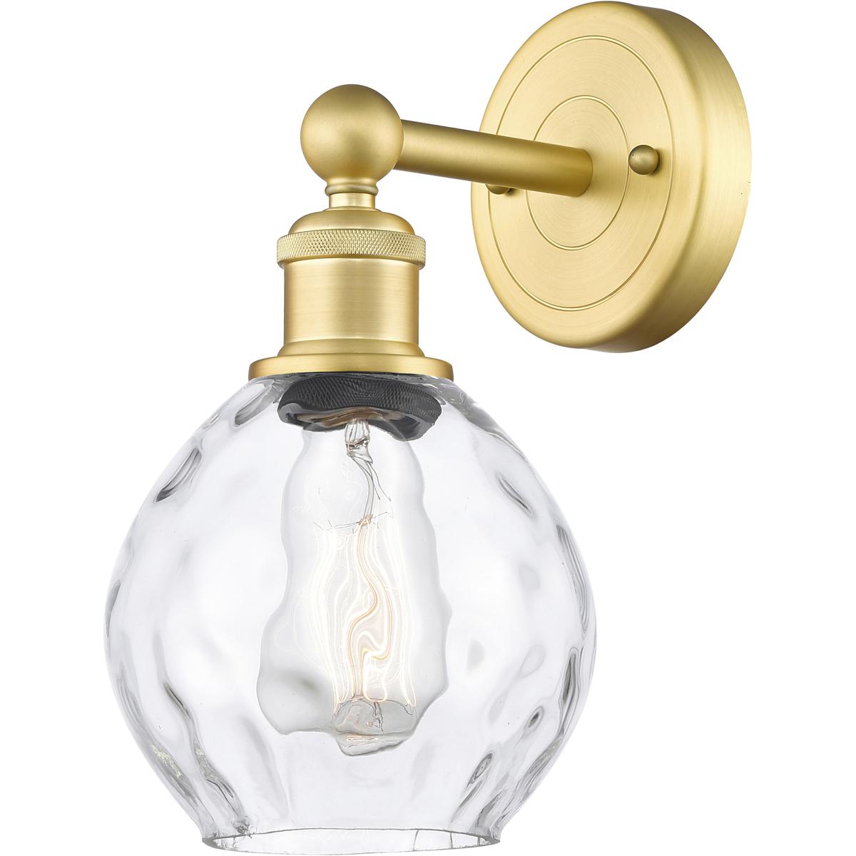 Innovations Lighting 616-1W-SG-G362 Waverly 1 Light 6 inch Satin Gold Sconce Wall Light in Clear Glass