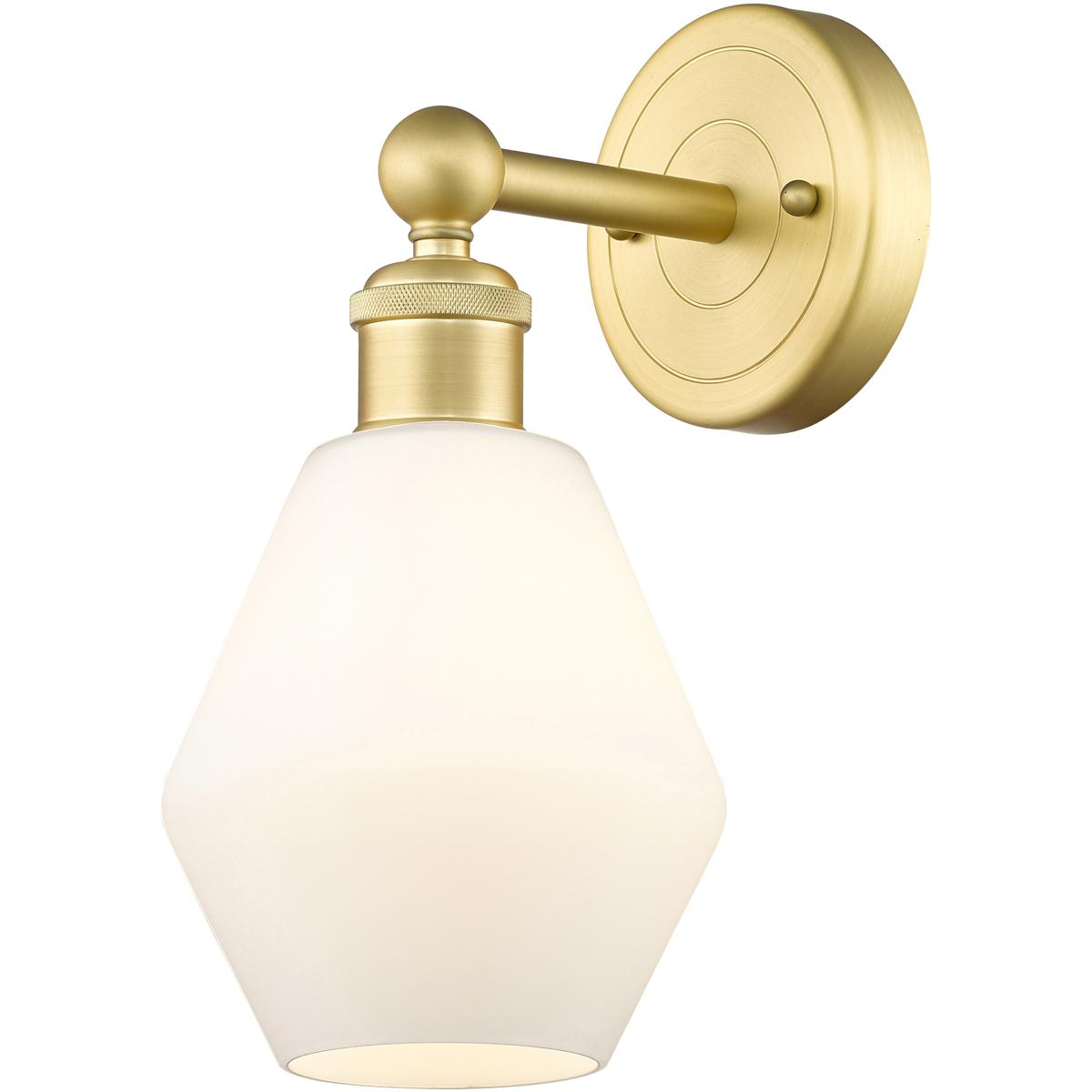 Innovations Lighting 616-1W-SG-G651-6 Cindyrella Sconce Wall Light in Satin Gold, Cased Matte White
