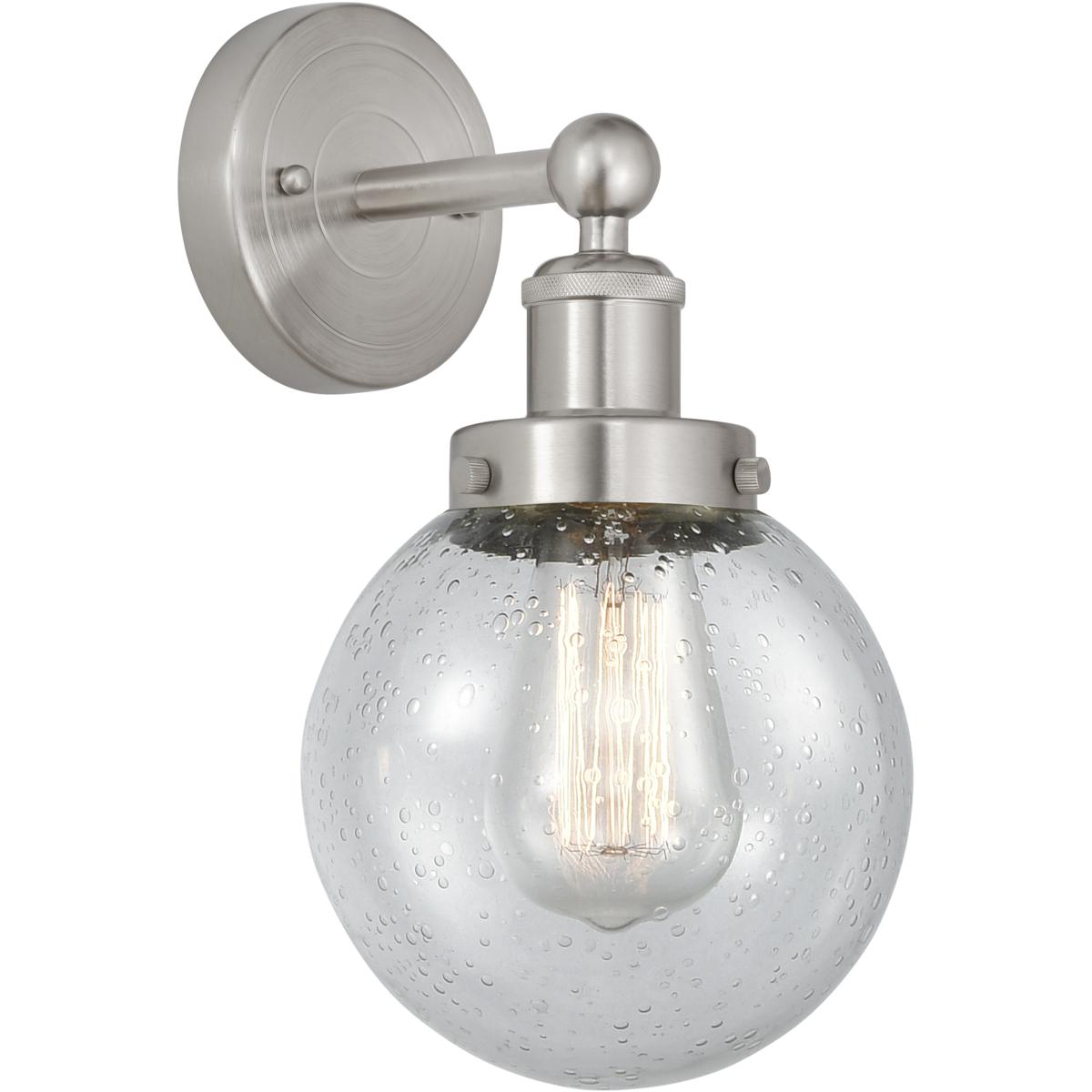 Innovations Lighting 616-1W-SN-G204-6 Beacon 1 Light 6.5 inch Brushed Satin Nickel Sconce Wall Light
