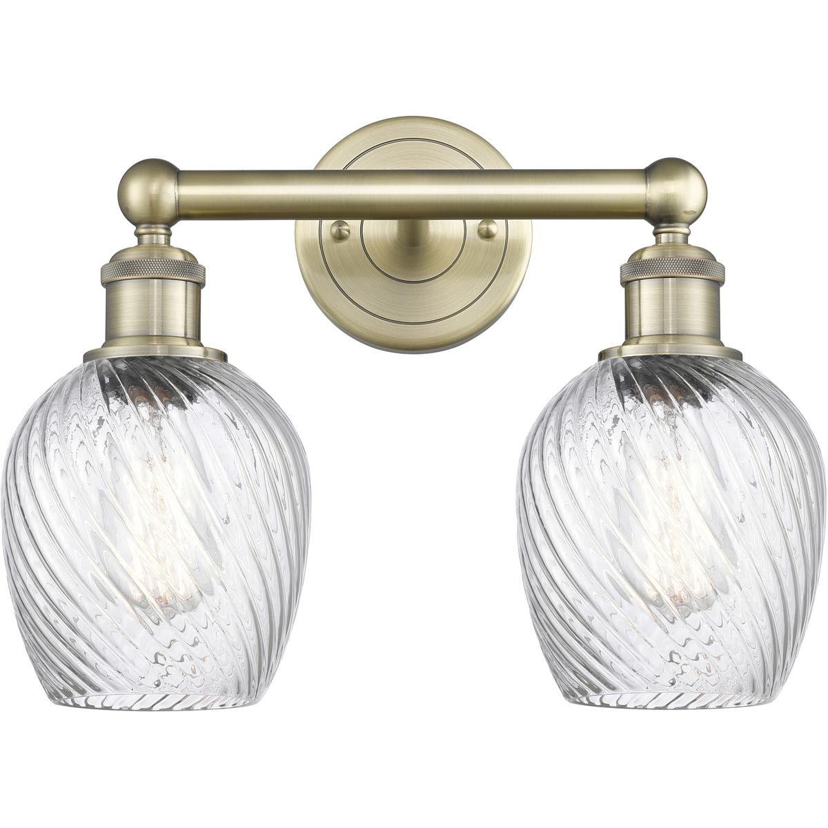 Innovations Lighting 616-2W-AB-G292 Salina 2 Light 14 inch Antique Brass Bath Vanity Light Wall Light
