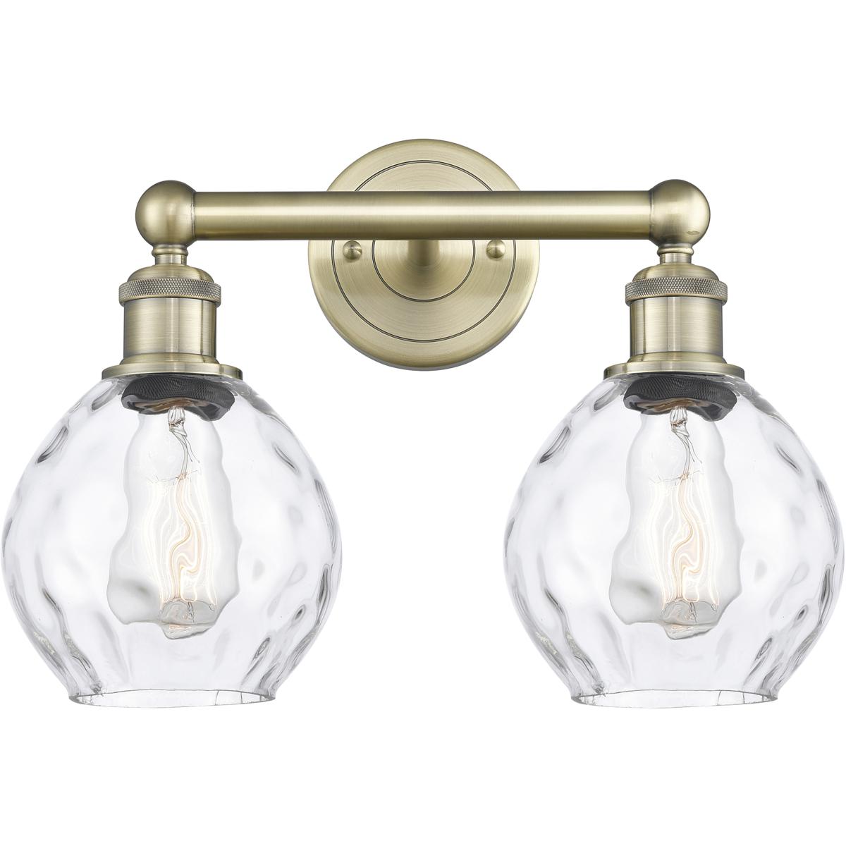Innovations Lighting 616-2W-AB-G362 Waverly 2 Light 15 inch Antique Brass Bath Vanity Light Wall Light