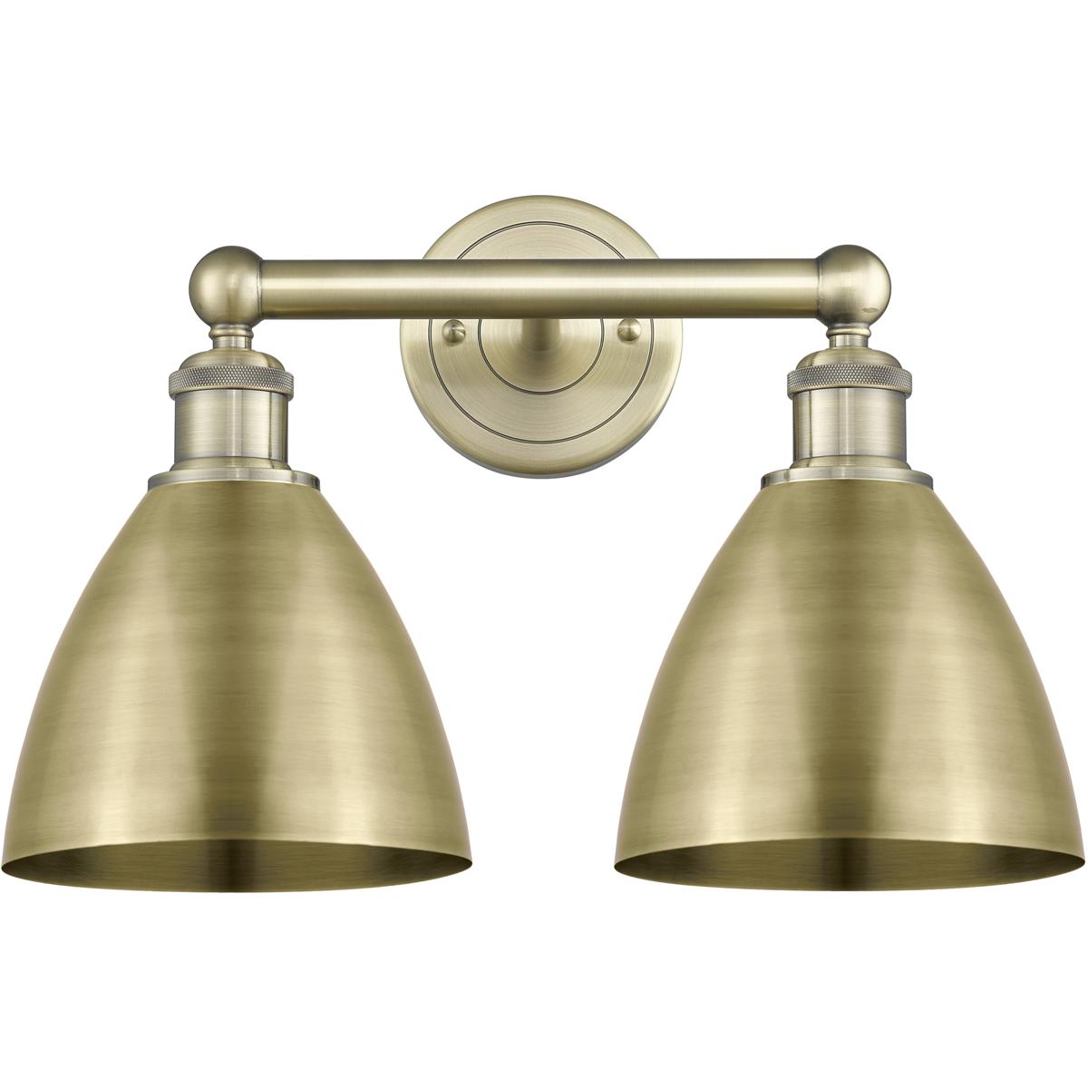 Innovations Lighting 616-2W-AB-MBD-75-AB Metal Bristol 2 Light 16.5 inch Antique Brass Bath Vanity Light Wall Light