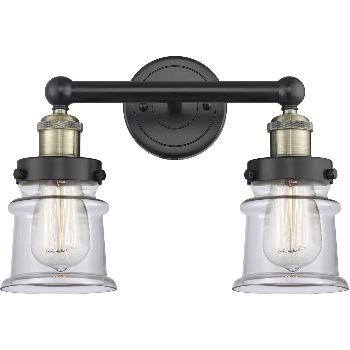 Innovations Lighting 616-2W-BAB-G182S Canton 2 Light 14.25 inch Black Antique Brass Bath Vanity Light Wall Light in Clear