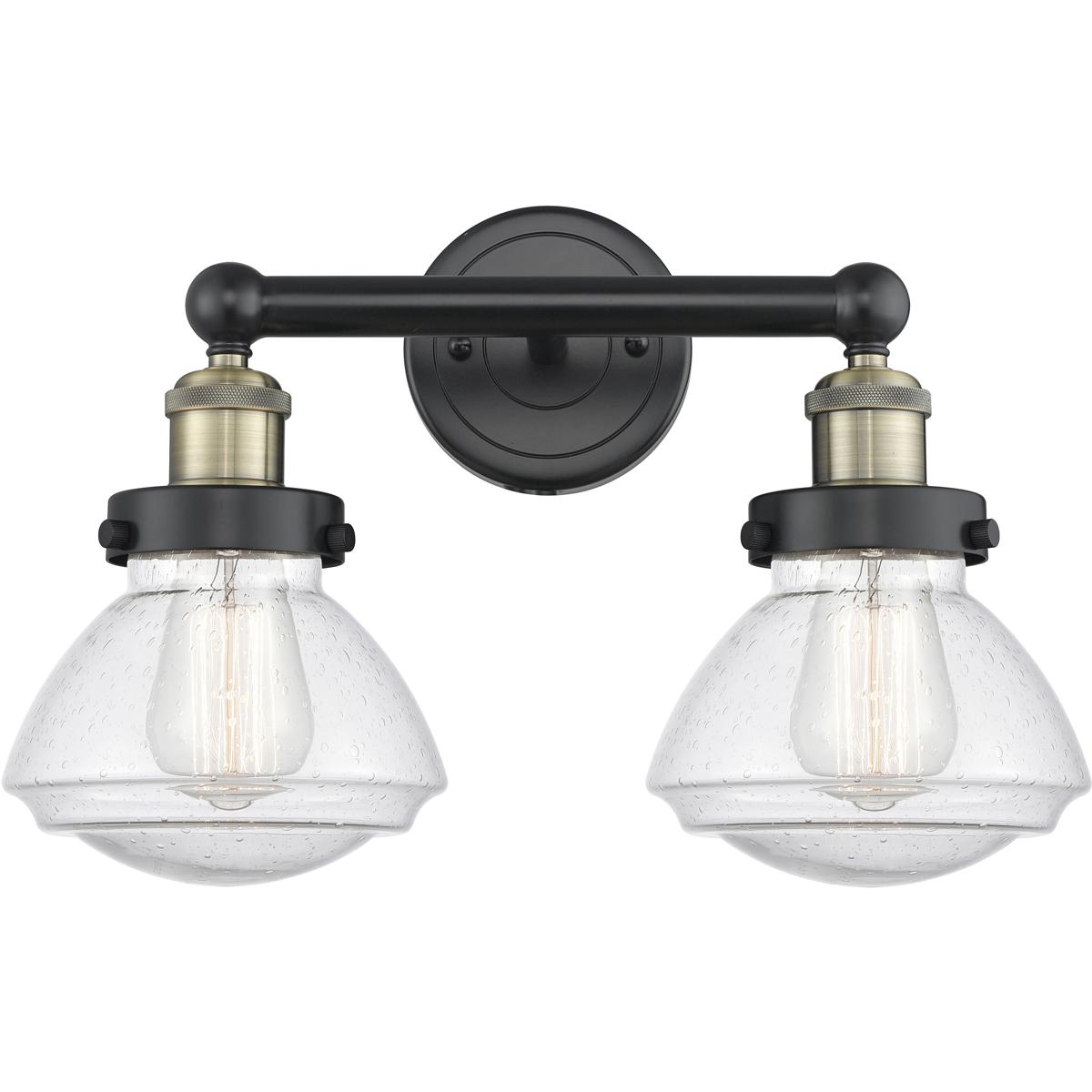 Innovations Lighting 616-2W-BAB-G324 Olean 2 Light 15.5 inch Black Antique Brass Bath Vanity Light Wall Light in Seedy
