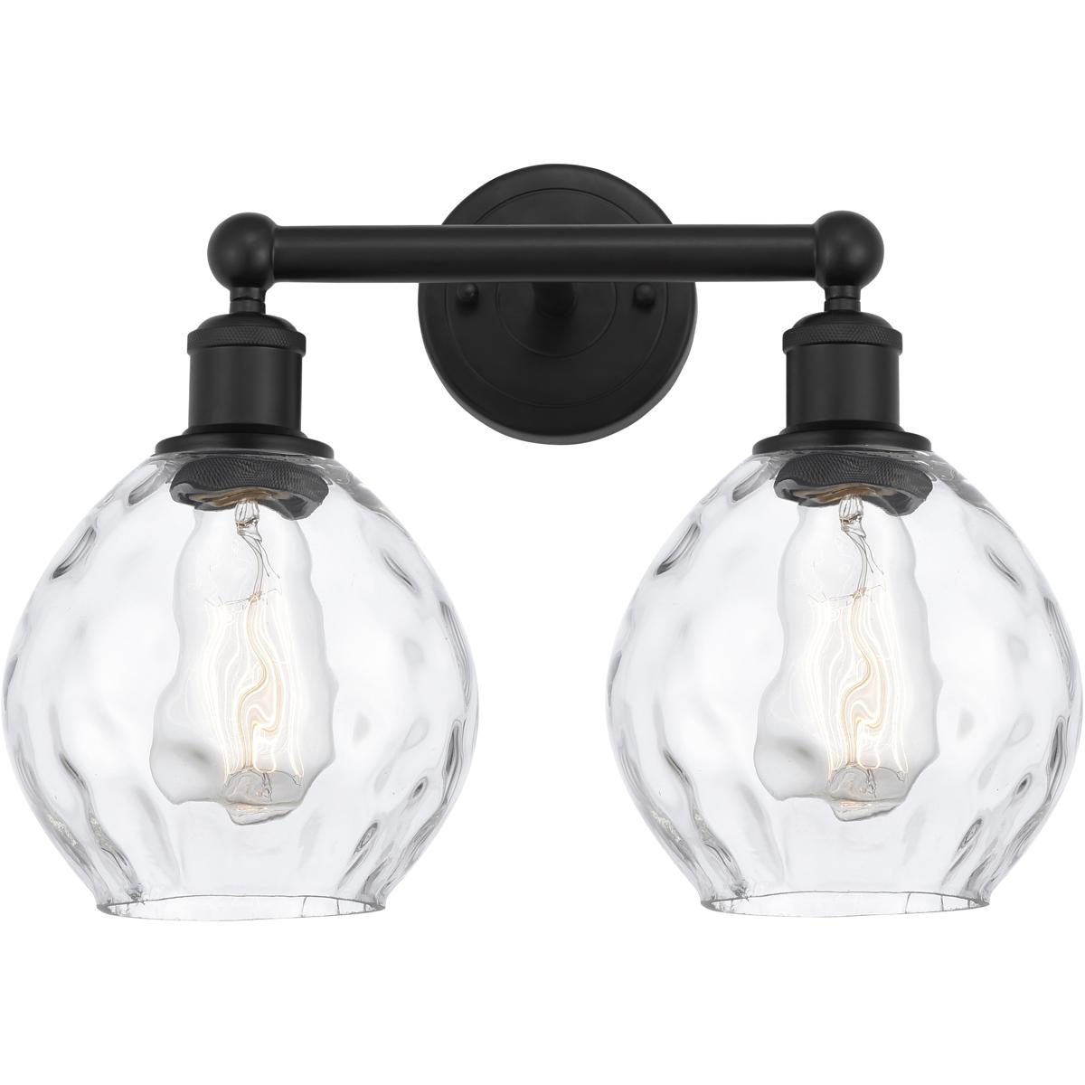 Innovations Lighting Bruno Marashlian Waverly 15 Inch 2 Light Bath Vanity Light Waverly - 616-2W-BK-G362 - Industrial