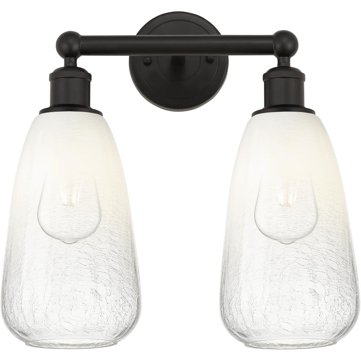 Innovations Lighting 616-2W-OB-G480-6OP Edison Brookhaven Almond 2 Light 15 inch Oil Rubbed Bronze Bath Vanity Light Wall Light in Opal Glass