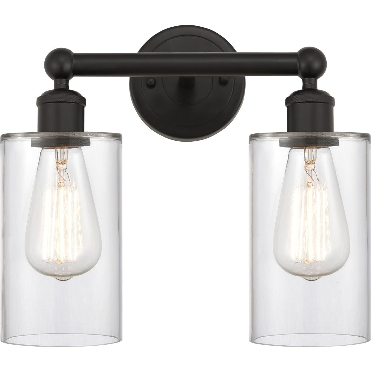 Innovations Lighting 616-2W-OB-G802 Edison Clymer 2 Light 13 inch Oil Rubbed Bronze Bath Vanity Light Wall Light in Clear Glass