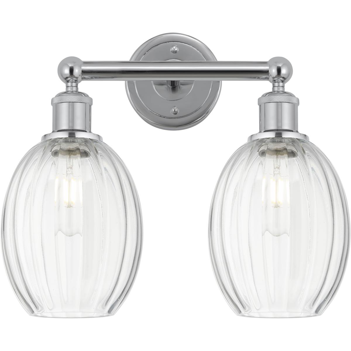 Innovations Lighting 616-2W-PC-G459-6CL Edison Preston 2 Light 15.25 inch Polished Chrome Bath Vanity Light Wall Light in Clear