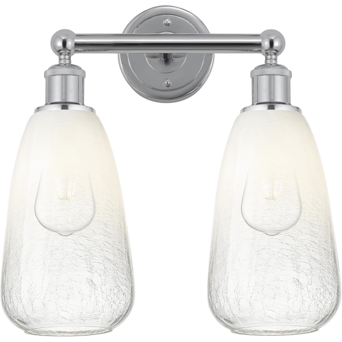 Innovations Lighting 616-2W-PC-G480-6OP Edison Brookhaven Almond 2 Light 15 inch Polished Chrome Bath Vanity Light Wall Light in Opal Glass