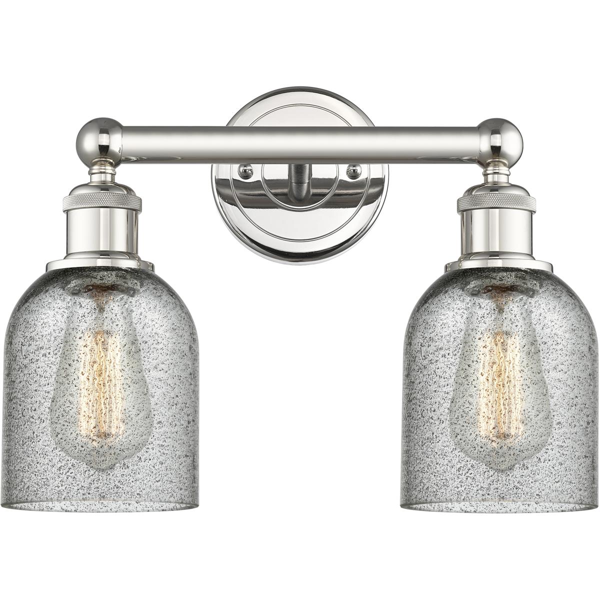 Innovations Lighting Bruno Marashlian Caledonia 14 Inch 2 Light Bath Vanity Light Caledonia - 616-2W-PN-G257 - Industrial