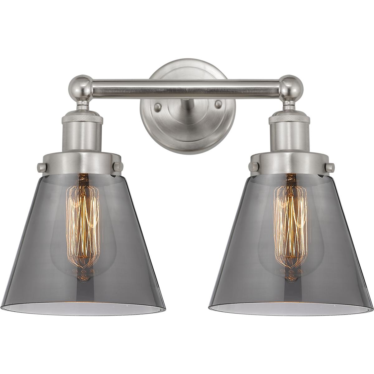 Innovations Lighting Bruno Marashlian Cone 15 Inch 2 Light Bath Vanity Light Cone - 616-2W-SN-G63 - Industrial