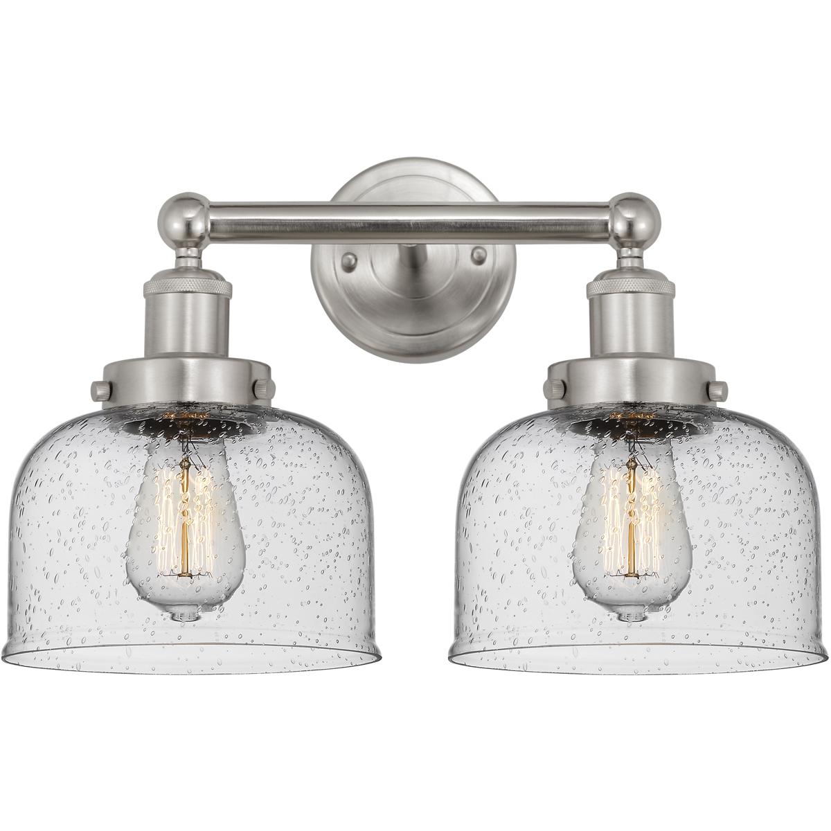 Innovations Lighting Bruno Marashlian Bell 15 Inch 2 Light Bath Vanity Light Bell - 616-2W-SN-G74 - Industrial