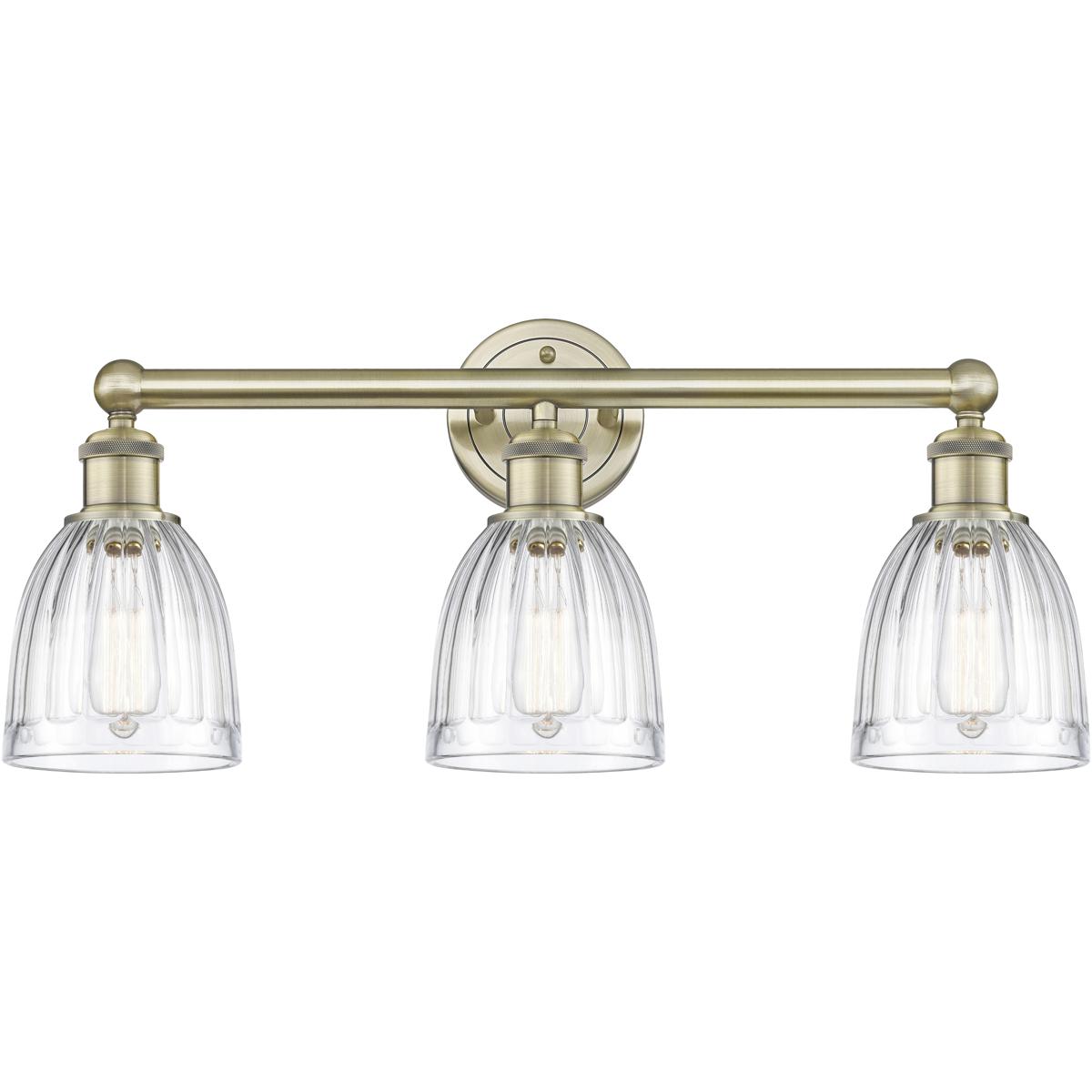 Innovations Lighting 616-3W-AB-G442 Brookfield 3 Light 23.75 inch Antique Brass Bath Vanity Light Wall Light in Clear