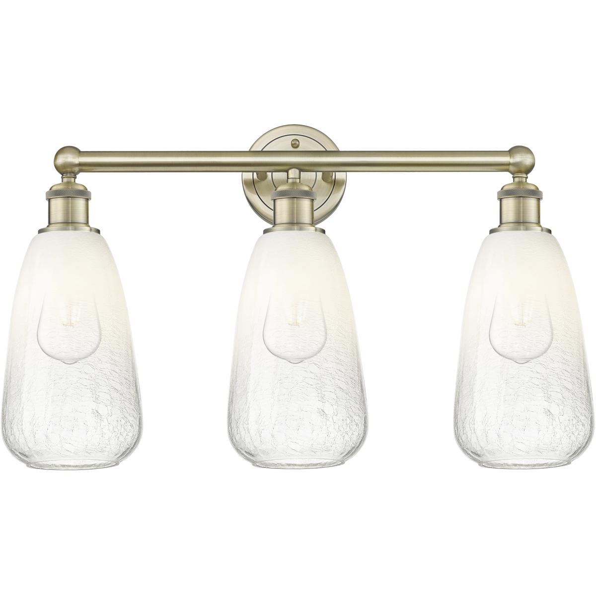 Innovations Lighting 616-3W-AB-G480-6OP Edison Brookhaven Almond 3 Light 24 inch Antique Brass Bath Vanity Light Wall Light in Opal Glass