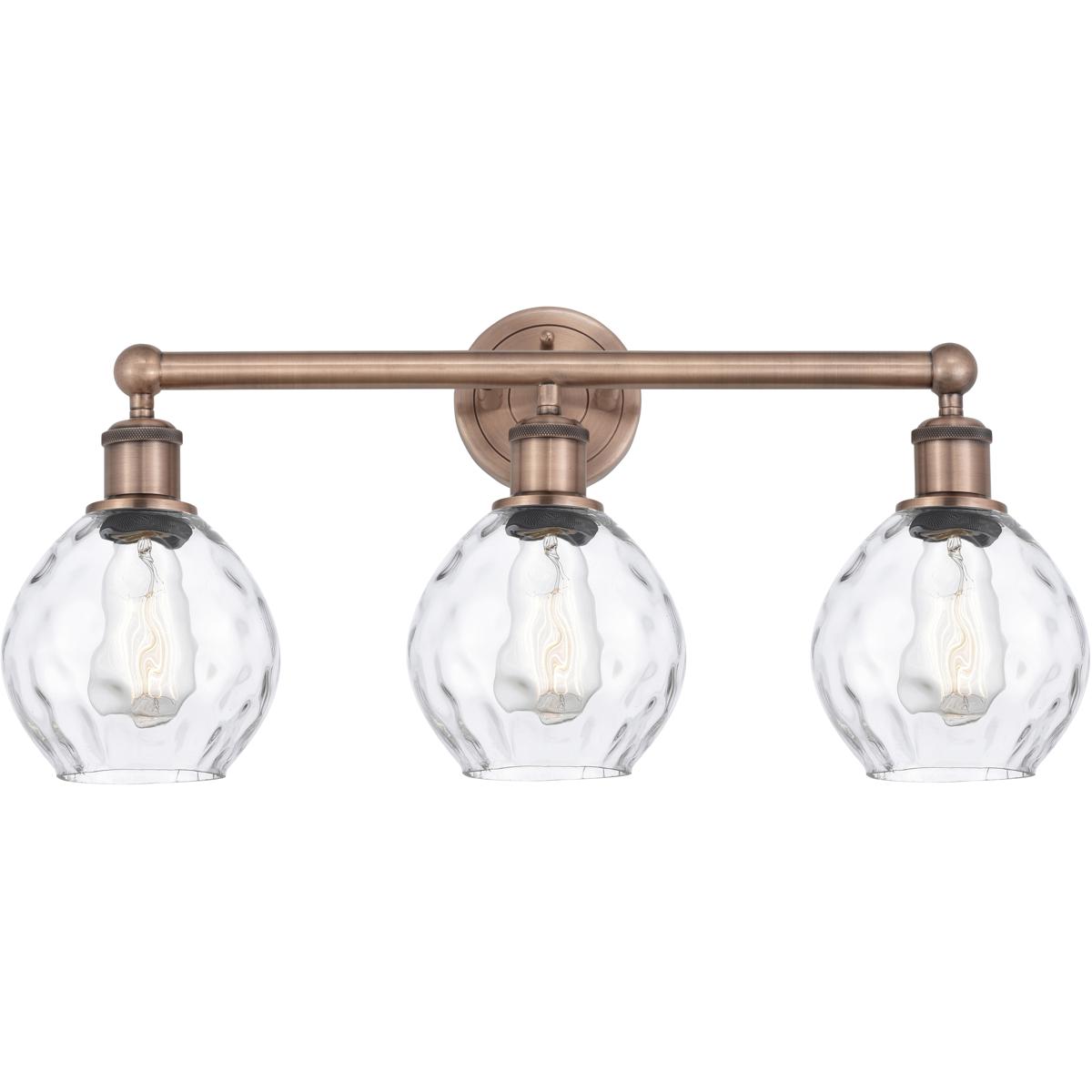 Innovations Lighting 616-3W-AC-G362 Waverly 3 Light 24 inch Antique Copper Bath Vanity Light Wall Light
