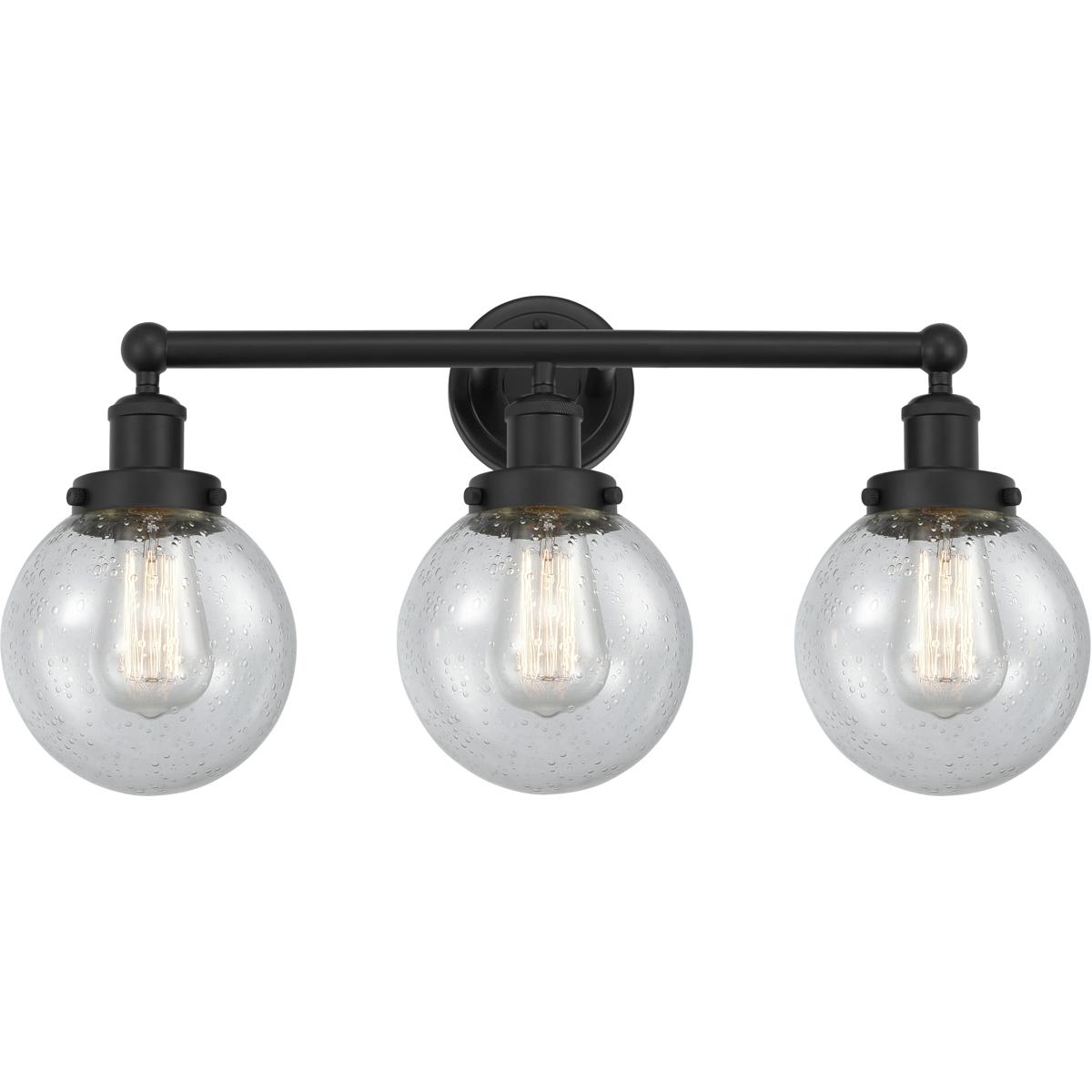 Innovations Lighting Bruno Marashlian Beacon 24 Inch 3 Light Bath Vanity Light Beacon - 616-3W-BK-G204-6 - Transitional