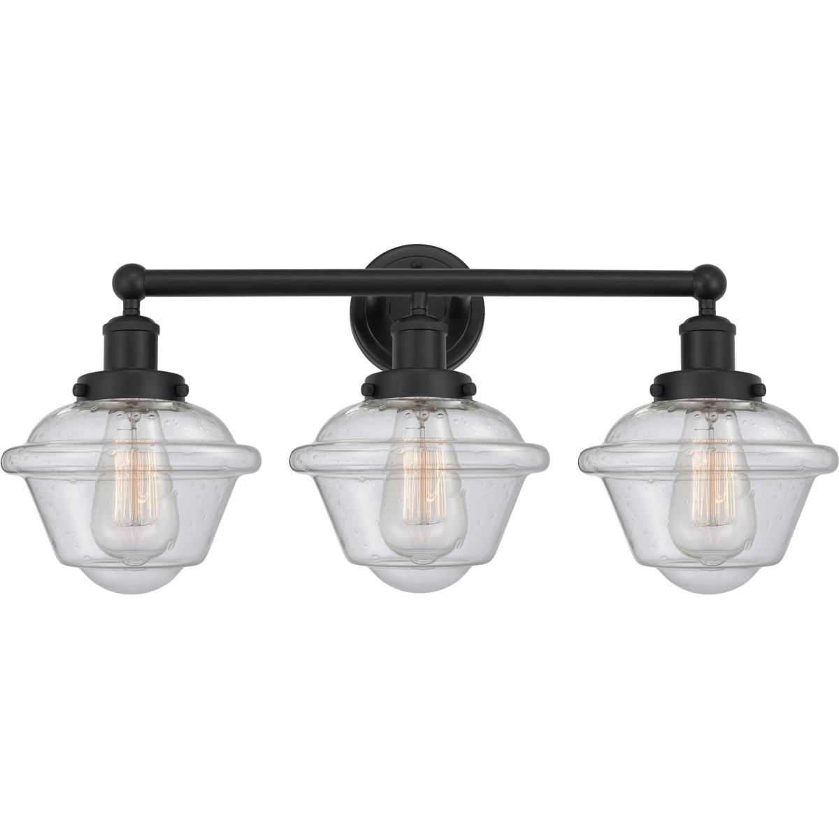 Innovations Lighting 616-3W-BK-G534 Oxford 3 Light 24.5 inch Matte Black Bath Vanity Light Wall Light