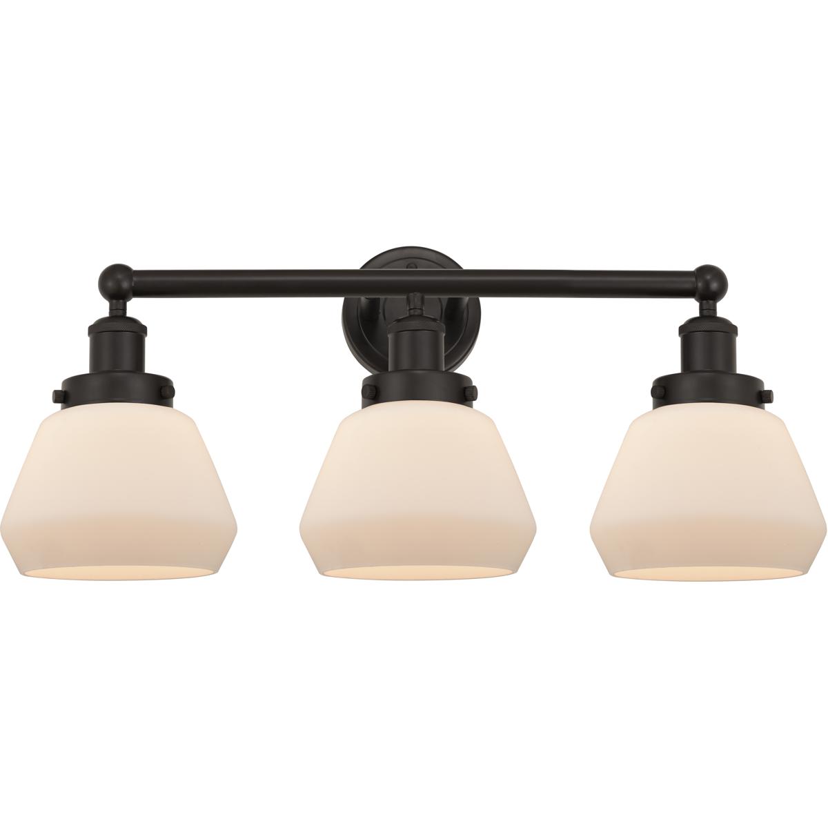 Innovations Lighting Bruno Marashlian Fulton 24 Inch 3 Light Bath Vanity Light Fulton - 616-3W-OB-G171 - Industrial