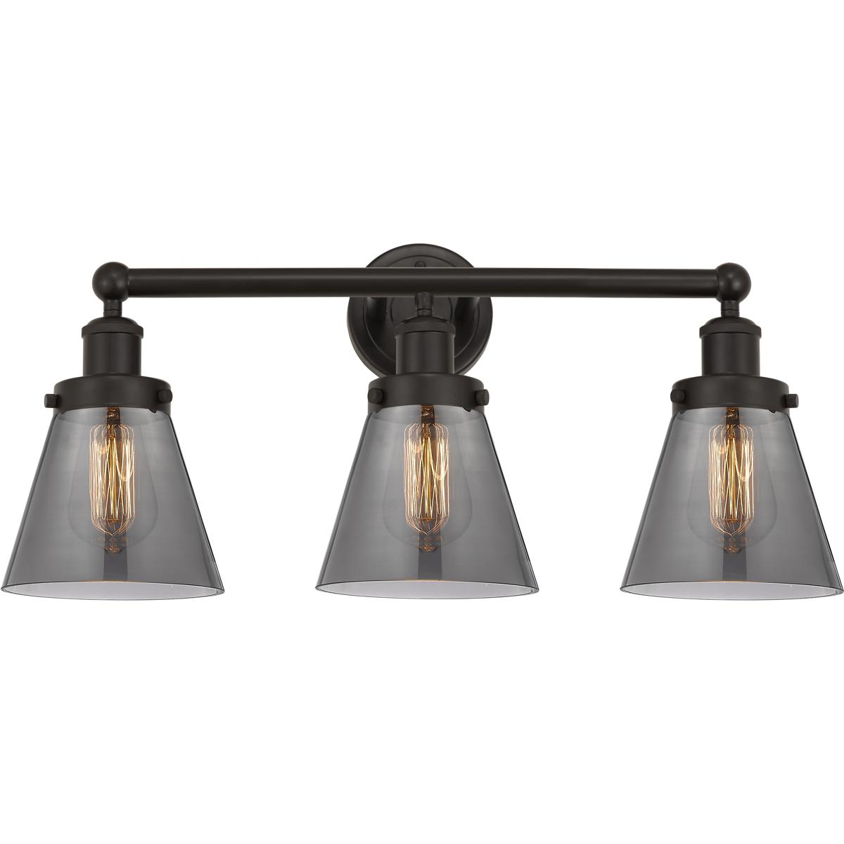 Innovations Lighting Bruno Marashlian Cone 24 Inch 3 Light Bath Vanity Light Cone - 616-3W-OB-G63 - Industrial