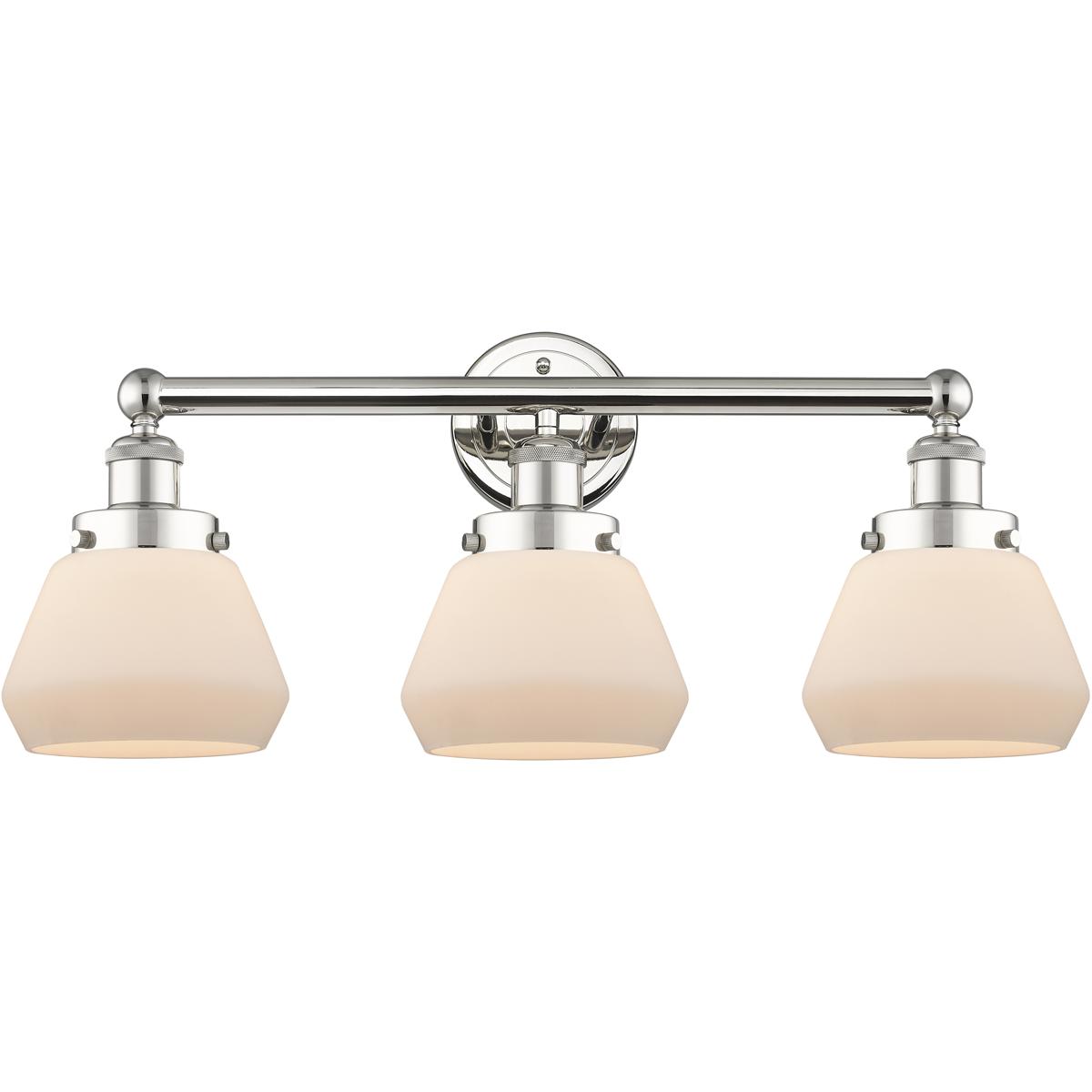 Innovations Lighting 616-3W-PN-G171 Fulton 3 Light 24.5 inch Polished Nickel Bath Vanity Light Wall Light in Matte White