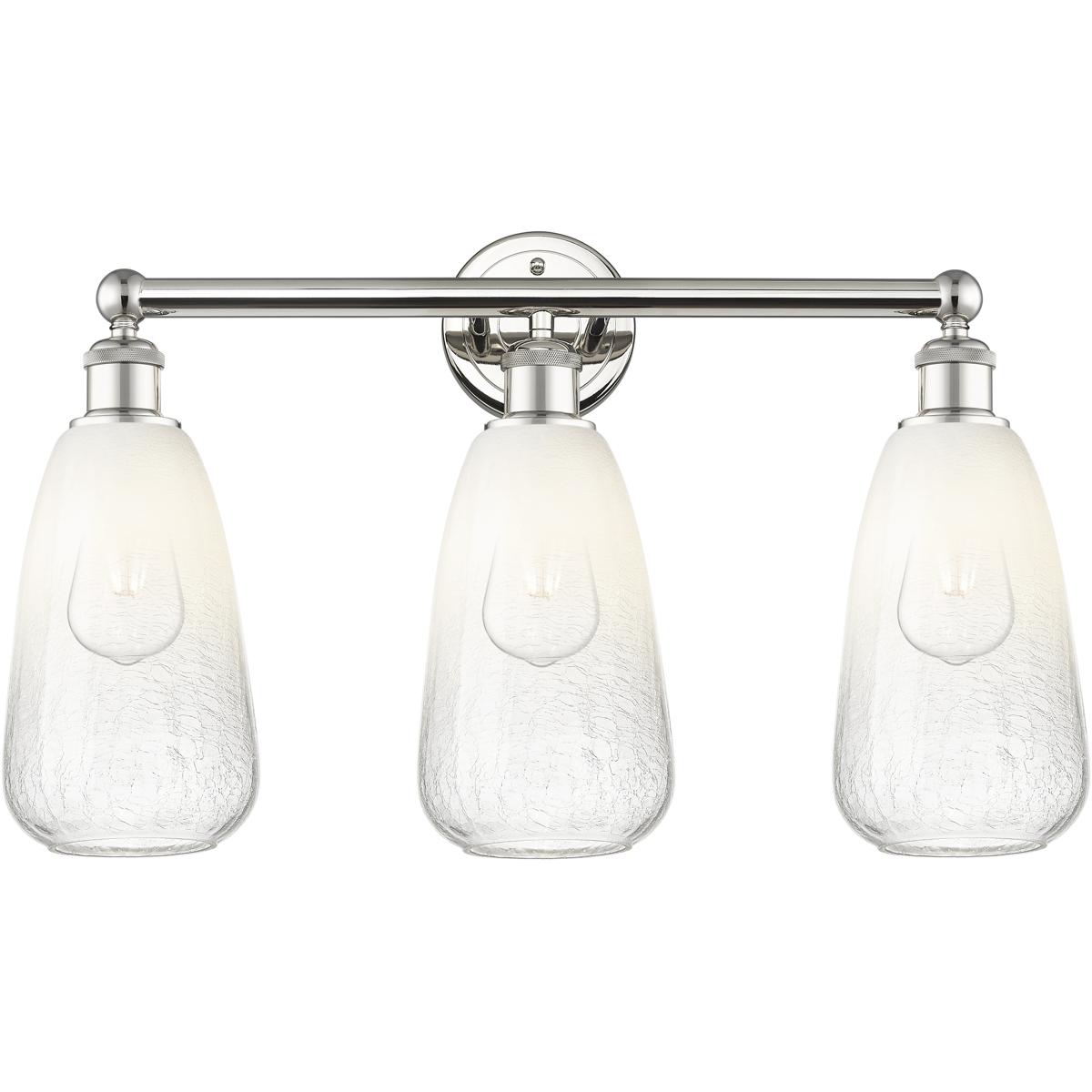 Innovations Lighting 616-3W-PN-G480-6OP Edison Brookhaven Almond 3 Light 24 inch Polished Nickel Bath Vanity Light Wall Light in Opal Glass