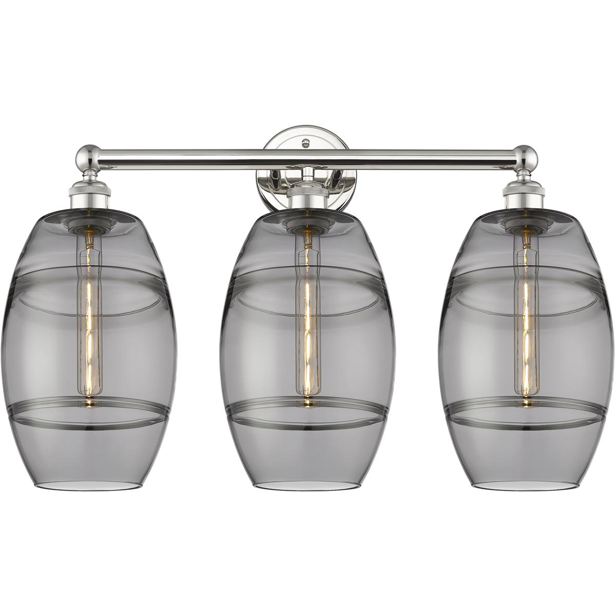 Innovations Lighting 616-3W-PN-G557-8SM Edison Vaz 3 Light 26 inch Polished Nickel Bath Vanity Light Wall Light