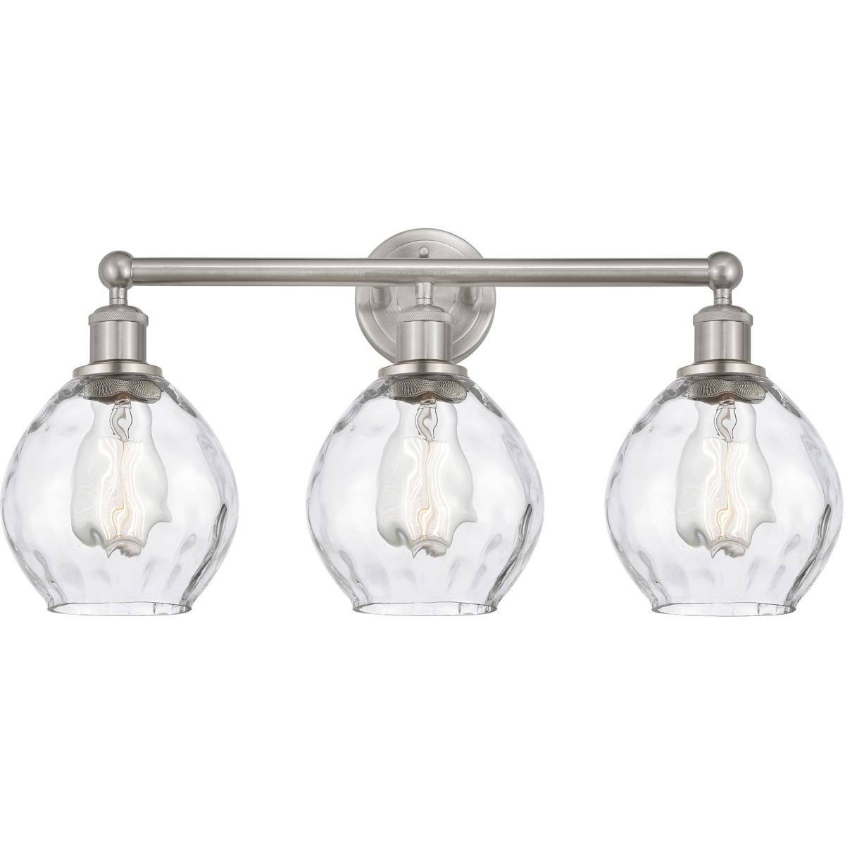 Innovations Lighting 616-3W-SN-G362 Edison Waverly 3 Light 24 inch Brushed Satin Nickel Bath Vanity Light Wall Light