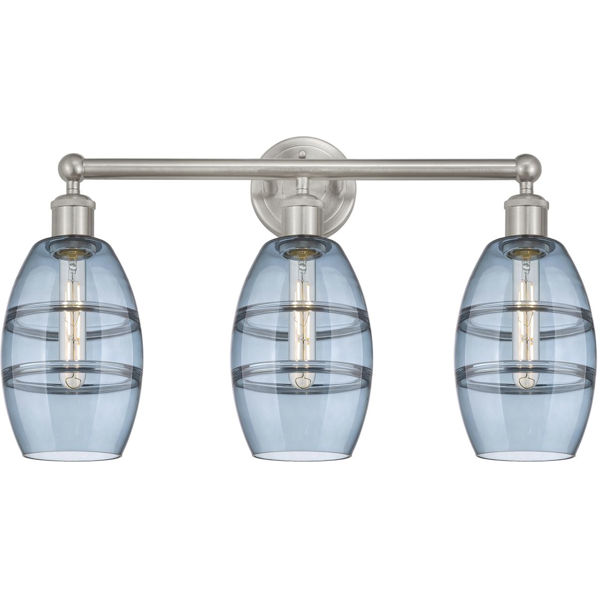 Innovations Lighting 616-3W-SN-G557-6BL Edison Vaz 3 Light 23.88 inch Brushed Satin Nickel Bath Vanity Light Wall Light