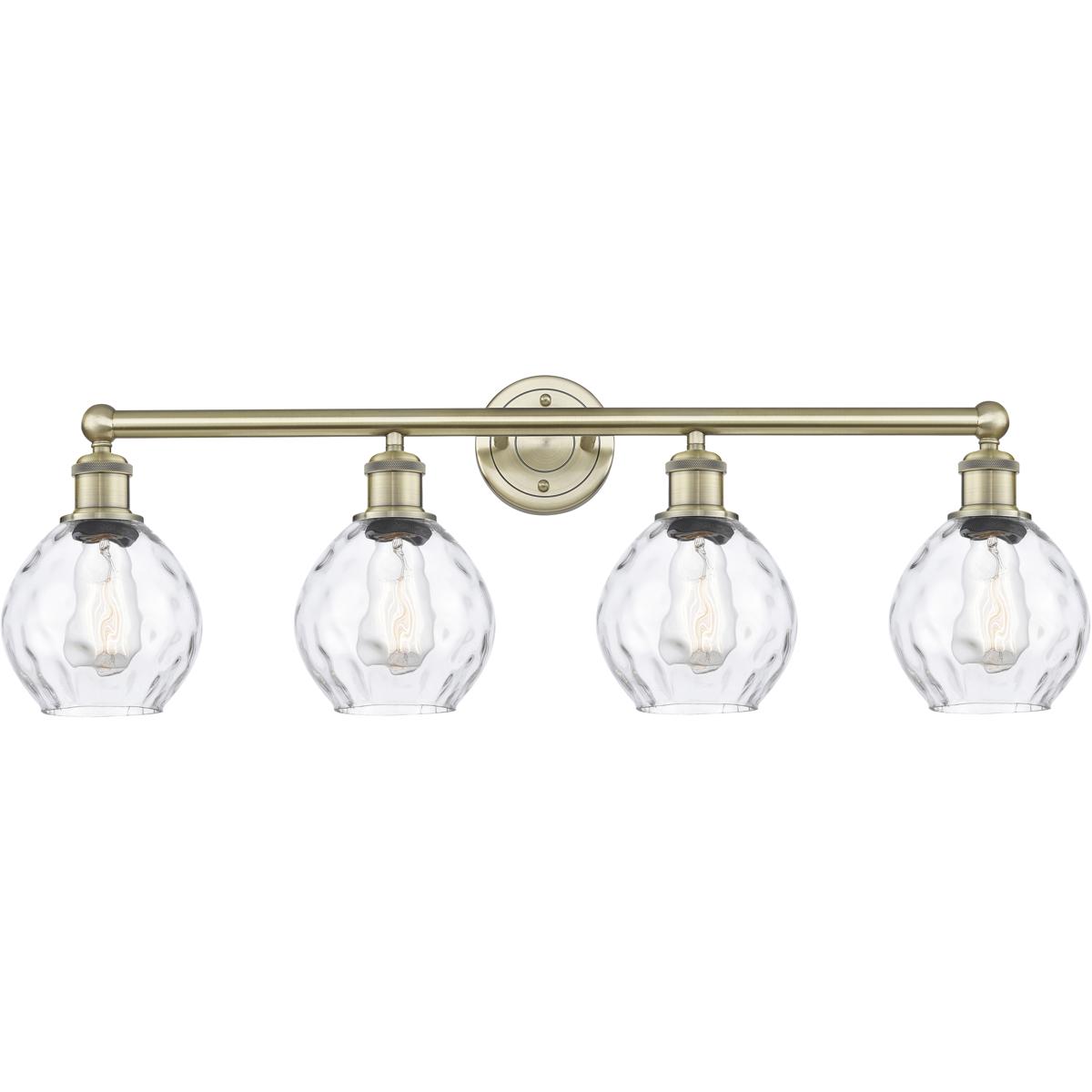 Innovations Lighting 616-4W-AB-G362 Waverly 4 Light 33 inch Antique Brass Bath Vanity Light Wall Light