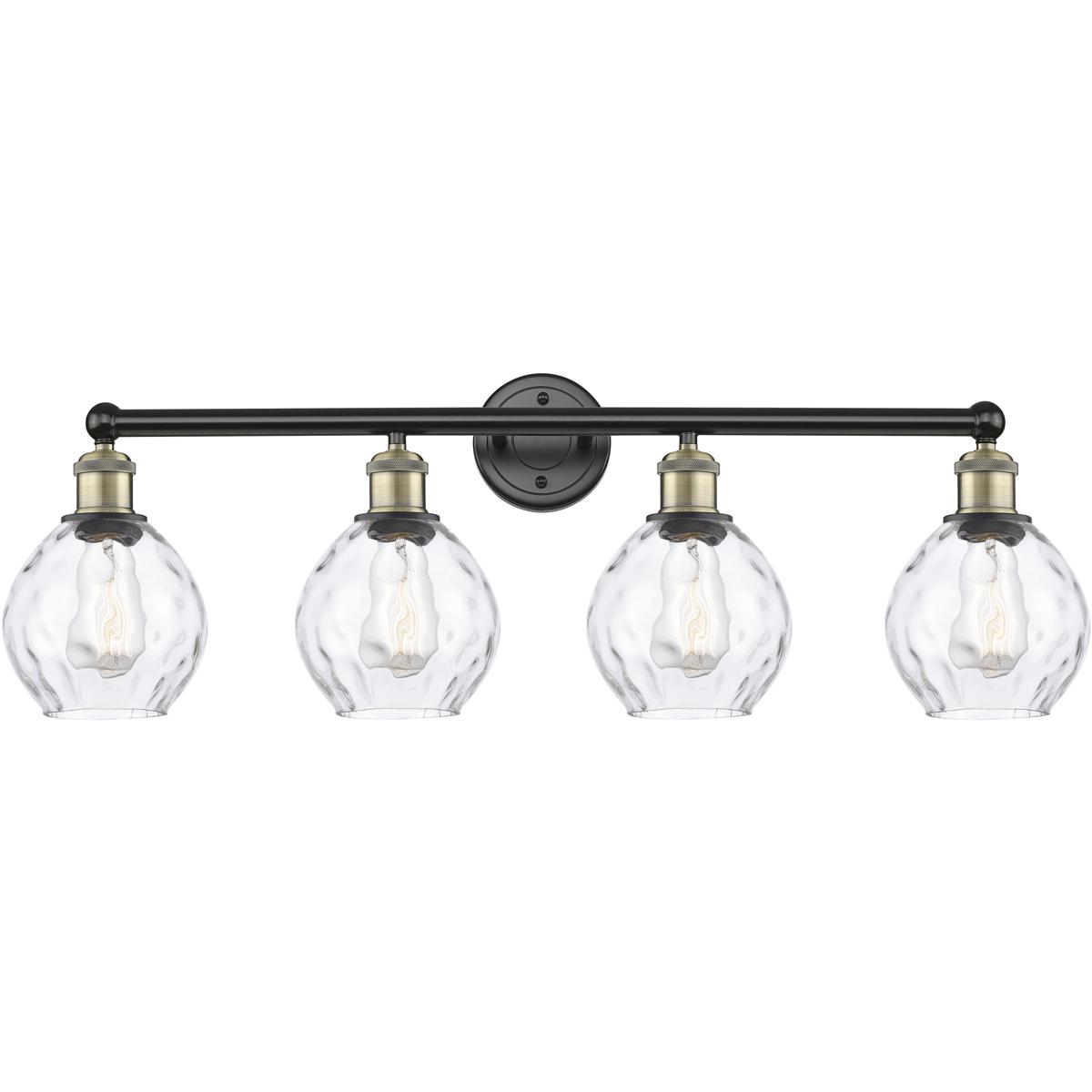 Innovations Lighting 616-4W-BAB-G362 Waverly 4 Light 33 inch Black Antique Brass Bath Vanity Light Wall Light