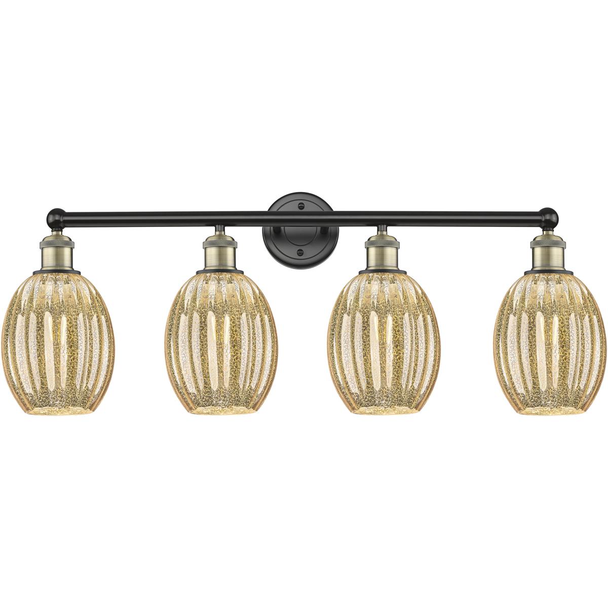 Innovations Lighting 616-4W-BAB-G459-6ME Edison Preston 4 Light 33.25 inch Black Antique Brass Bath Vanity Light Wall Light in Mercury