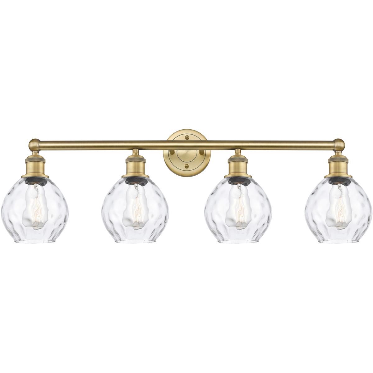 Innovations Lighting 616-4W-BB-G362 Waverly 4 Light 33 inch Brushed Brass Bath Vanity Light Wall Light