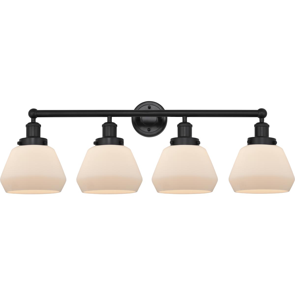 Innovations Lighting 616-4W-BK-G171 Fulton 4 Light 33.5 inch Matte Black Bath Vanity Light Wall Light