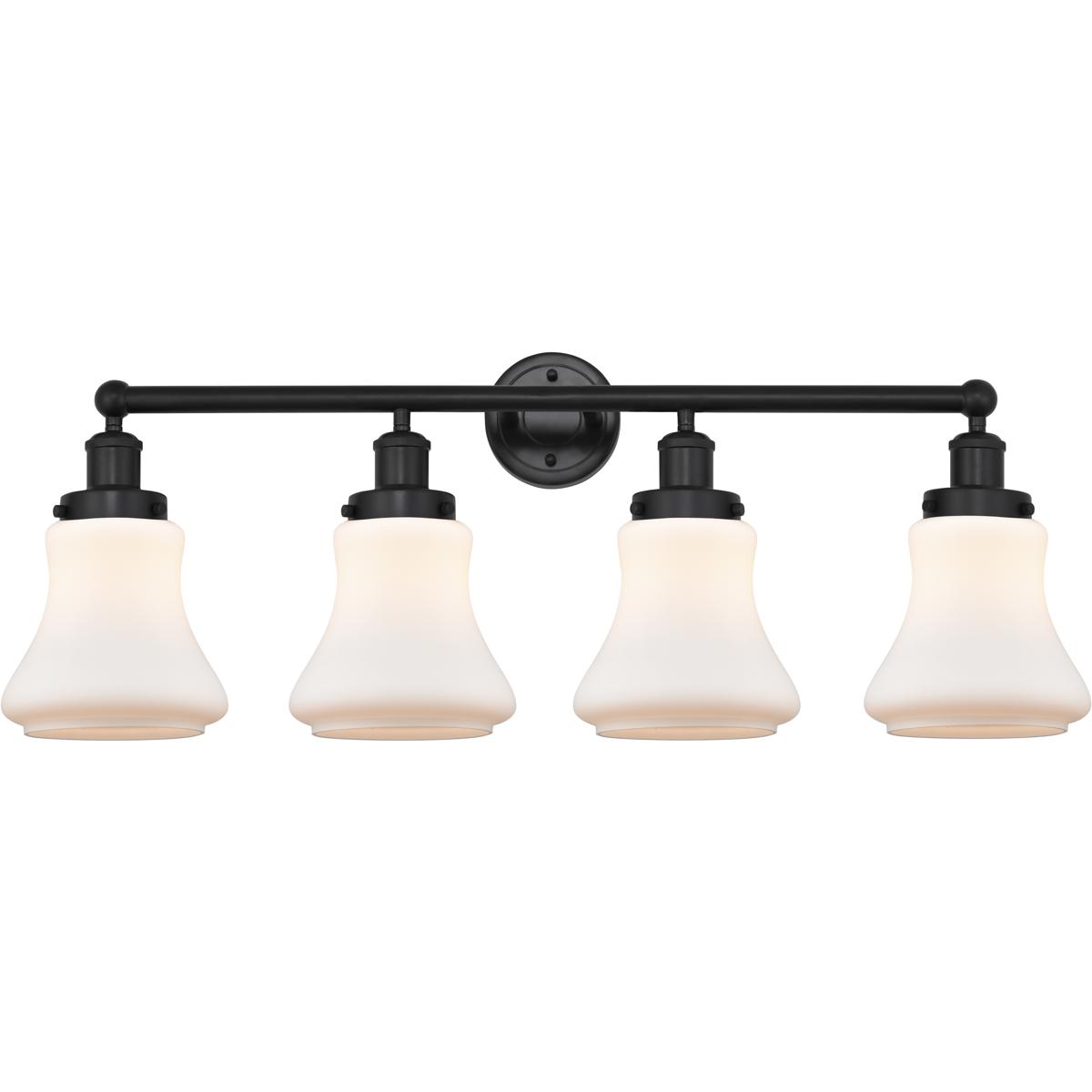 Innovations Lighting 616-4W-BK-G191 Bellmont 4 Light 33.5 inch Matte Black Bath Vanity Light Wall Light