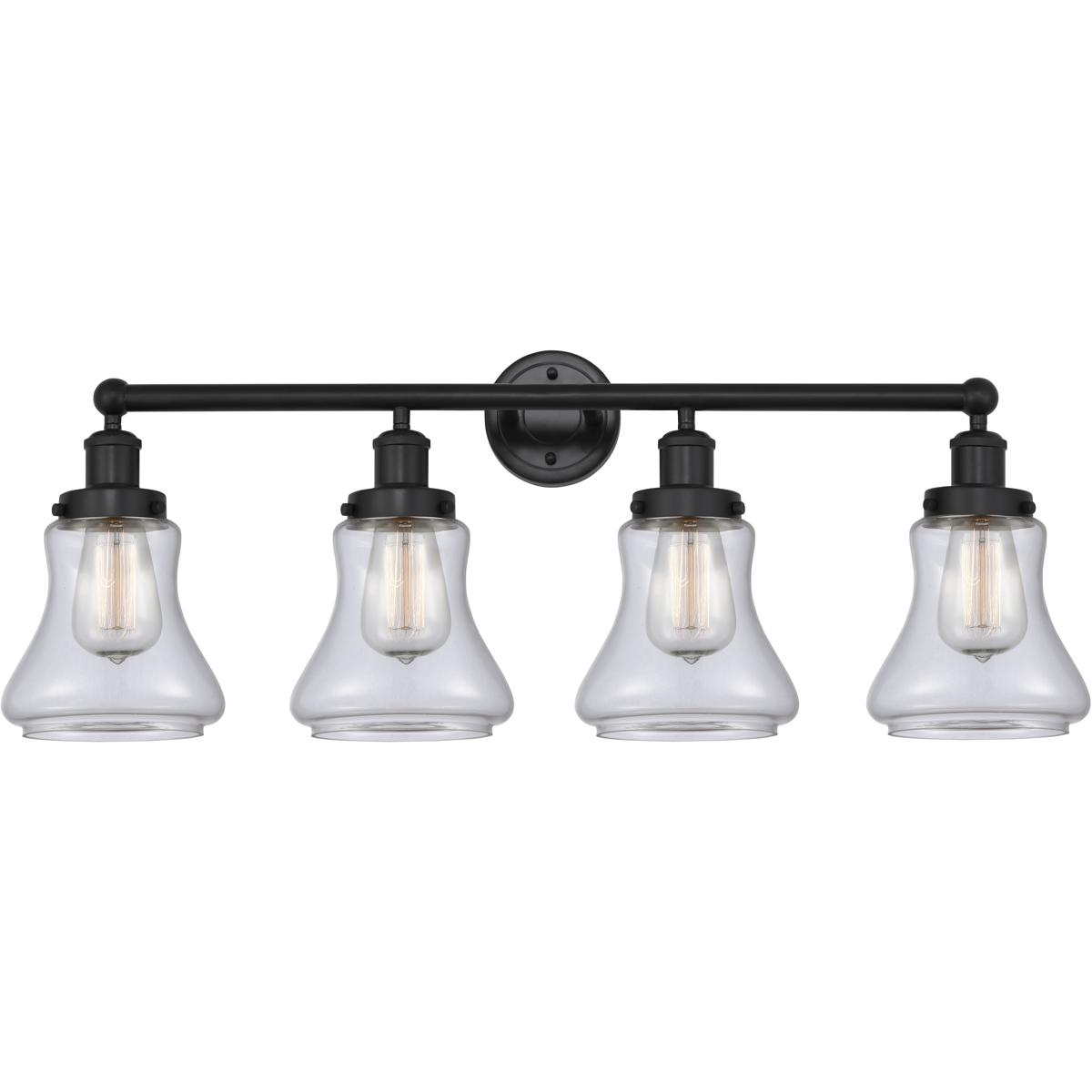 Innovations Lighting 616-4W-BK-G192 Bellmont 4 Light 33.5 inch Matte Black Bath Vanity Light Wall Light