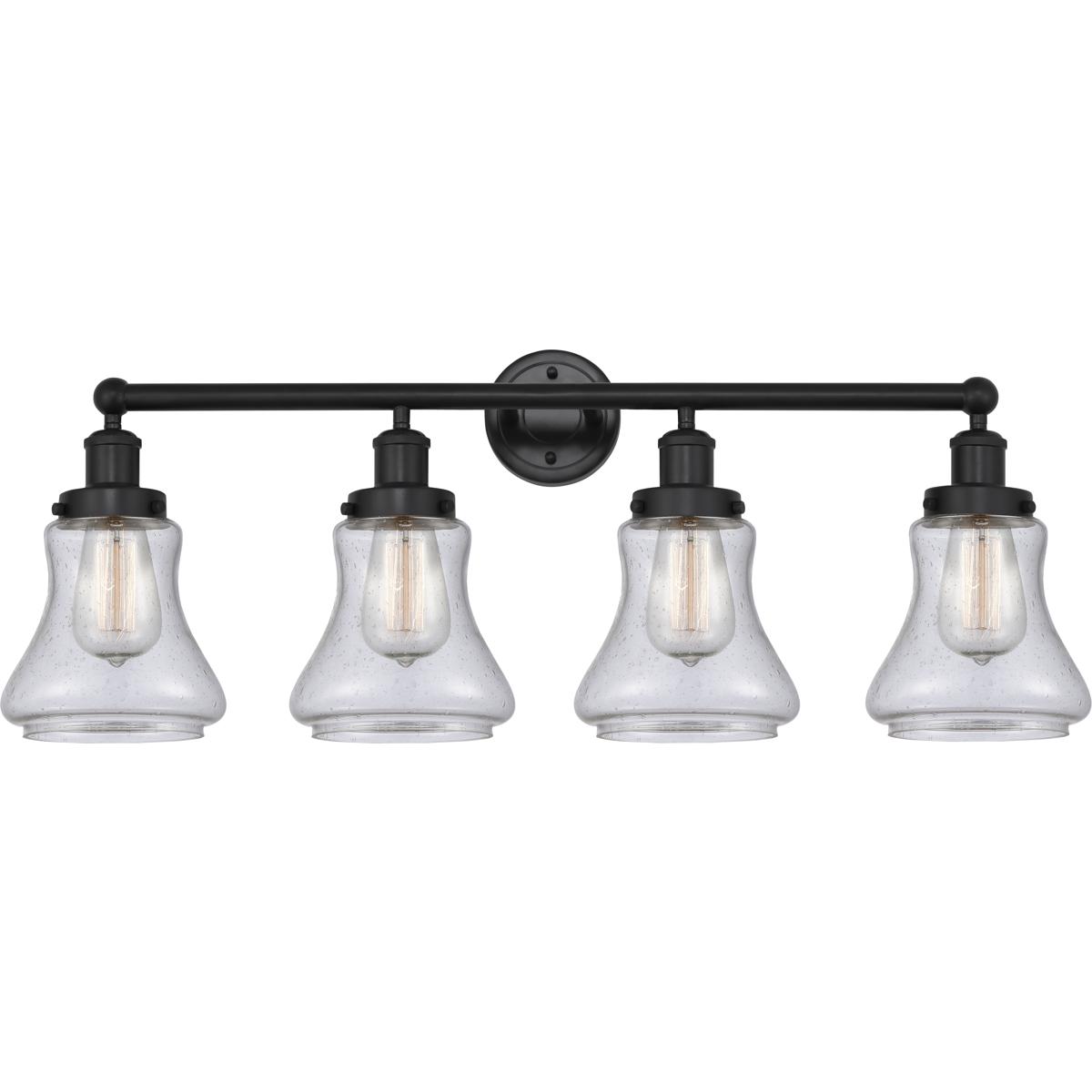 Innovations Lighting 616-4W-BK-G194 Bellmont 4 Light 33.5 inch Matte Black Bath Vanity Light Wall Light